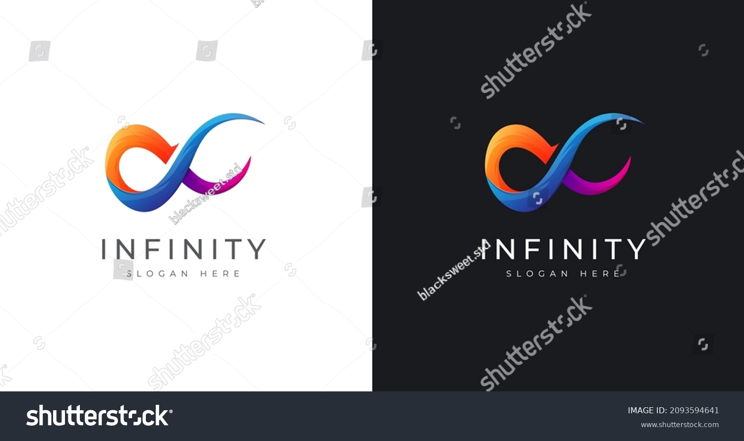 Infinity Logo Design Colorful Concept Template Stock Vector (Royalty ...