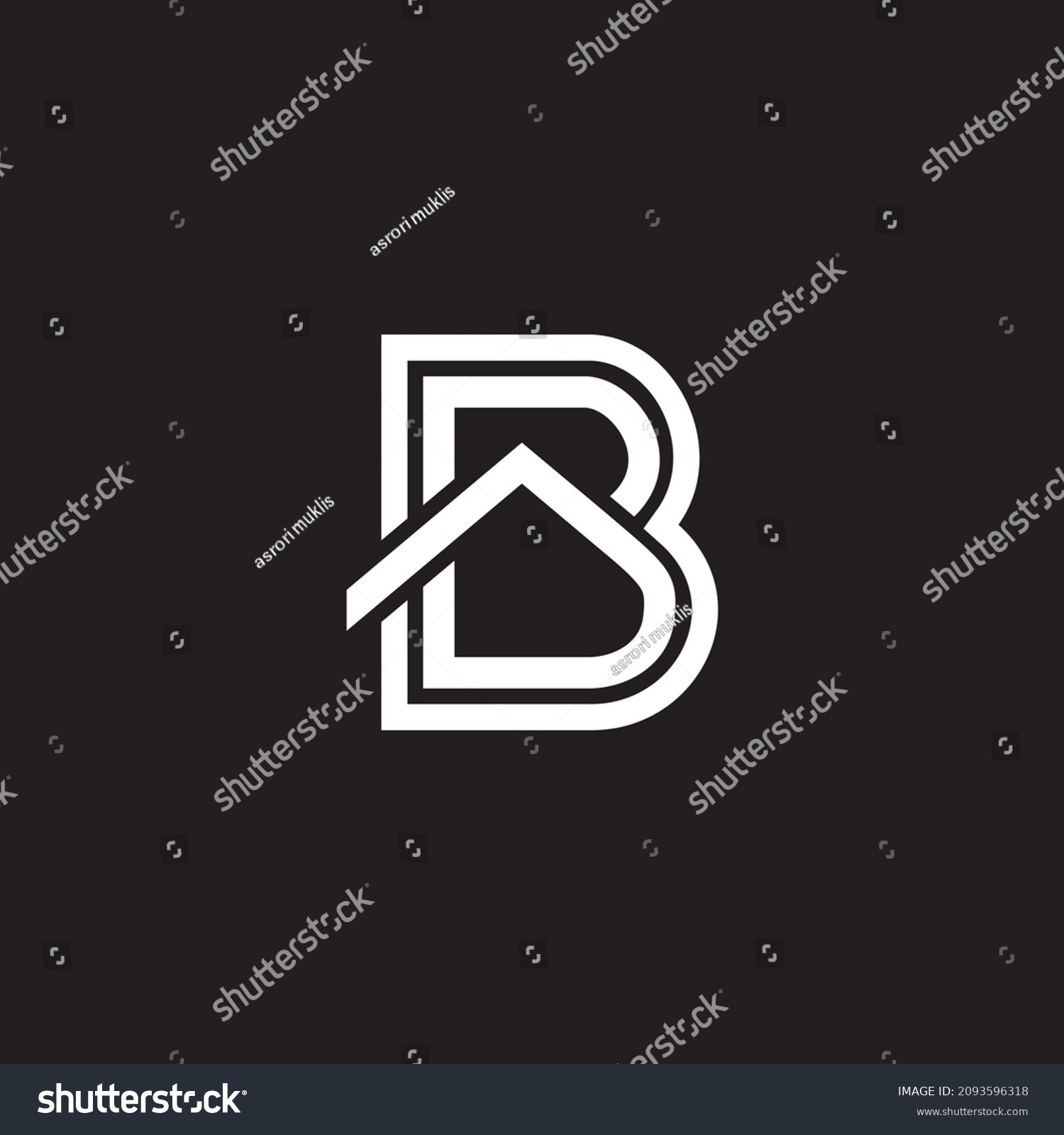 Letter B House Logo Design Vector Stock Vector (Royalty Free ...