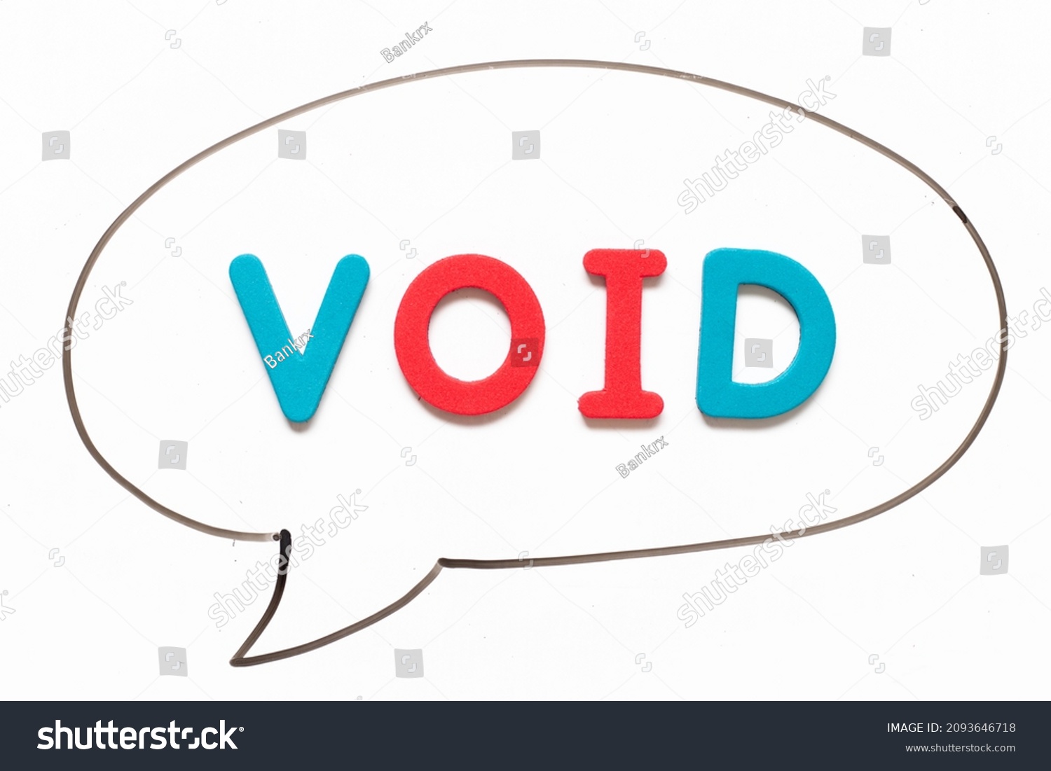 5 letter word ending with void