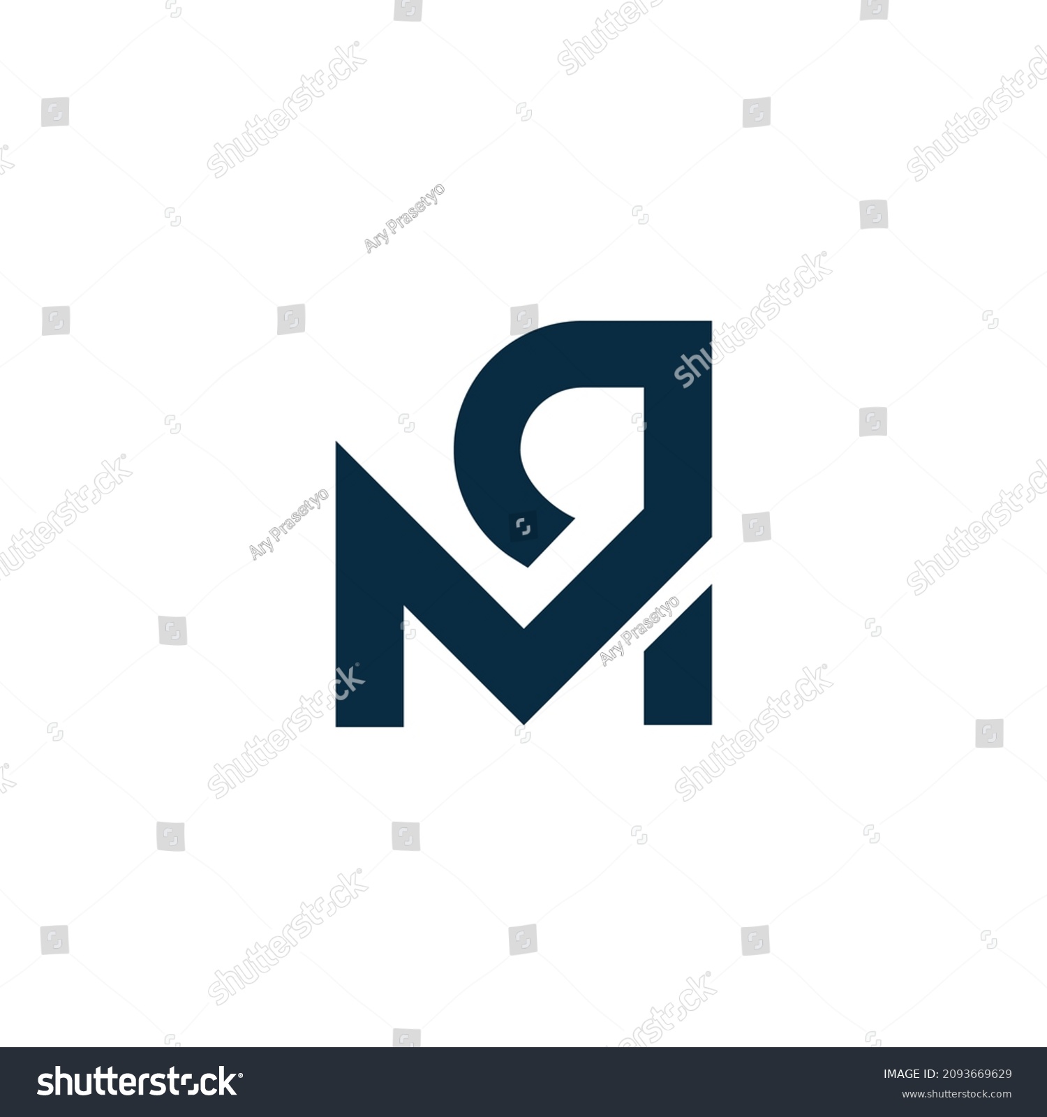Mr Initialbased Logo Alphabet Icon Logo Stock Vector (Royalty Free ...