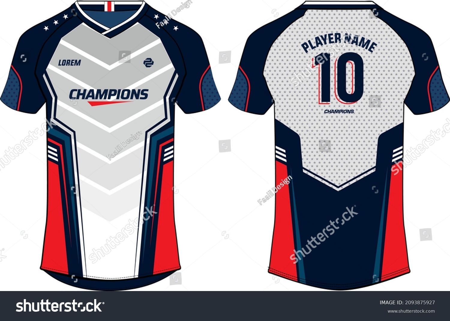 Sports Jersey T Shirt Design Usa Stock Vector (Royalty Free) 2093875927 ...