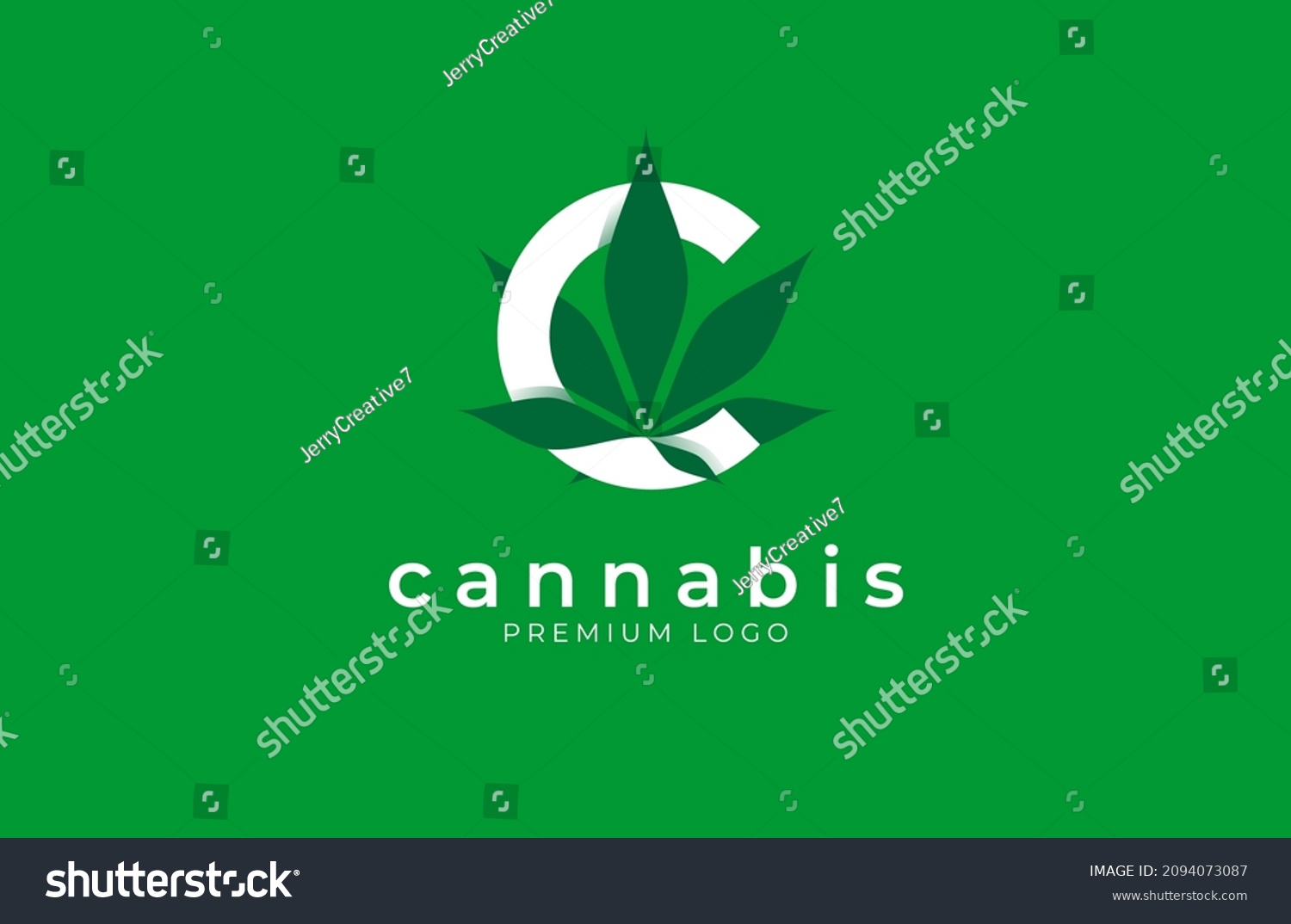 Letter C Cannabis Logo Usable Brand Stock Vector (Royalty Free ...