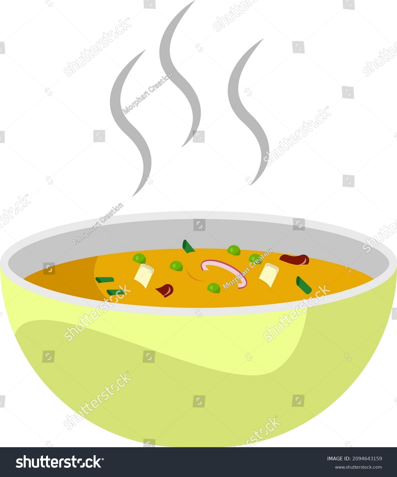 Soup Bowl Illustration Vector On White Stock Vector (Royalty Free ...