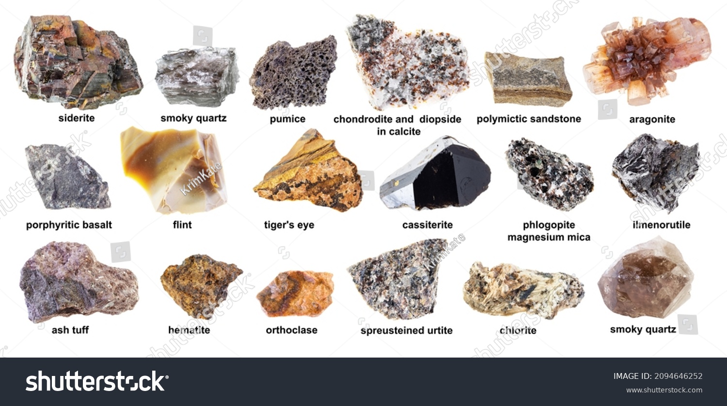 Set Various Brown Raw Stones Names Stock Photo 2094646252 | Shutterstock