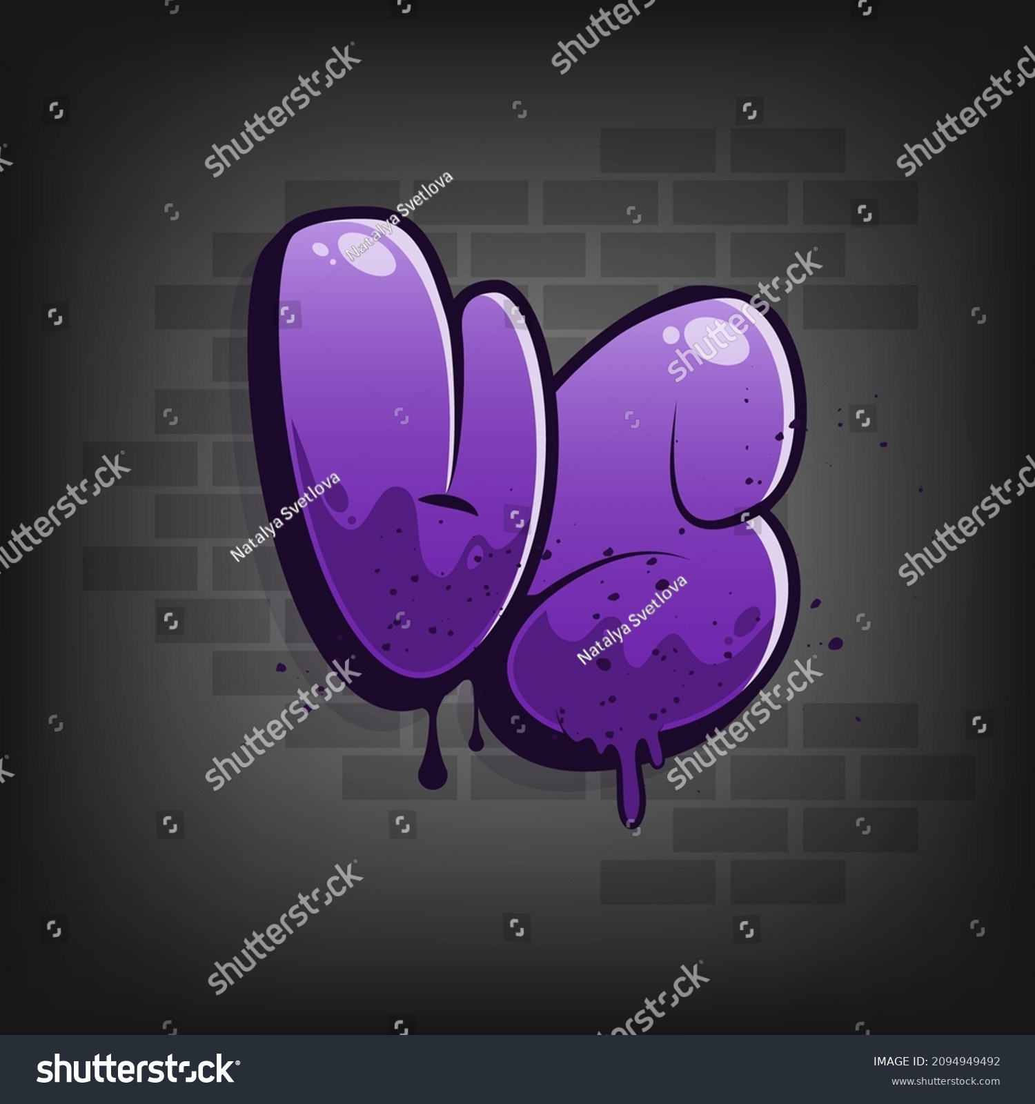 Vs Letters Graffiti Style Versus Vector Stock Vector (Royalty Free ...