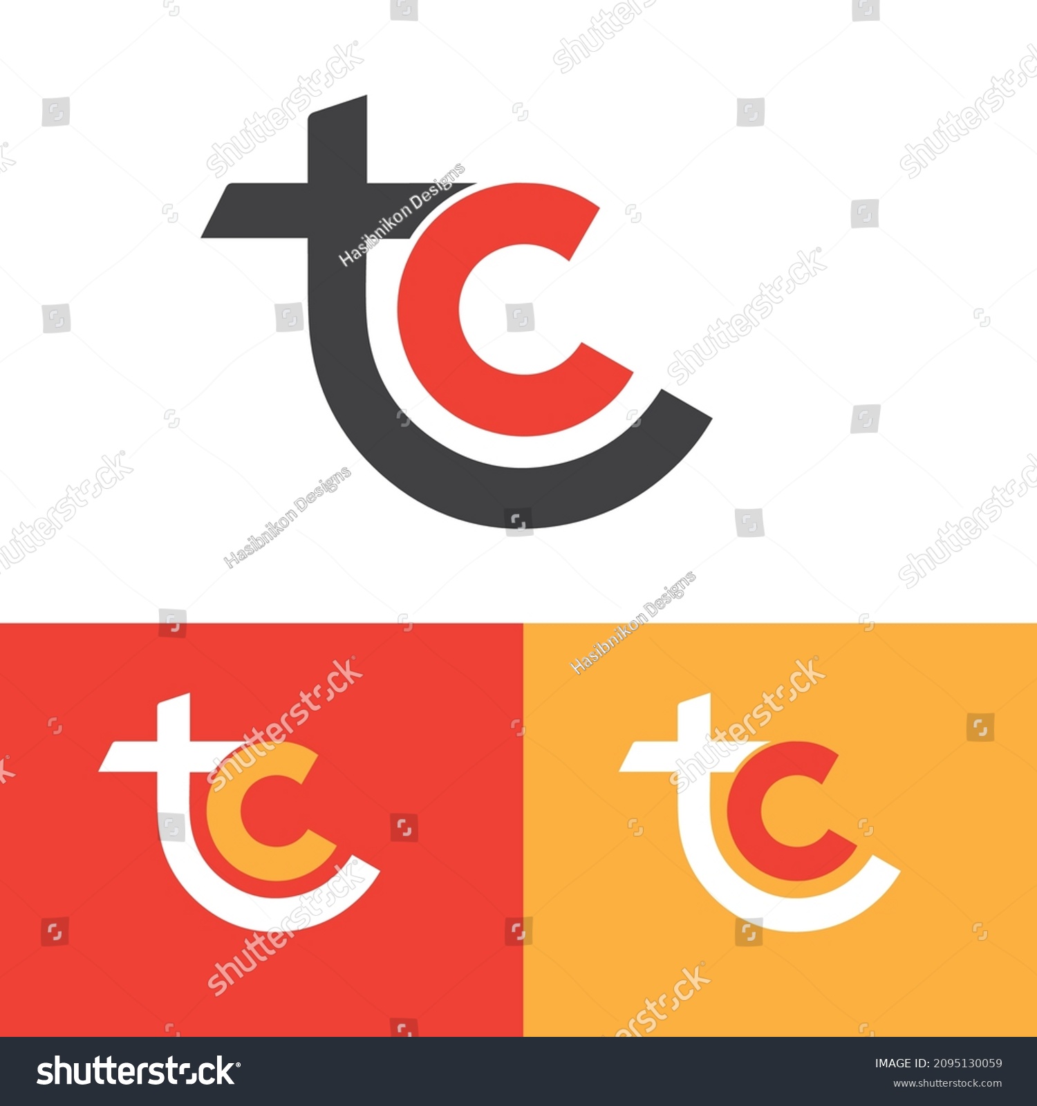 T C Letter Vector Logo Design Stock Vector (Royalty Free) 2095130059 ...