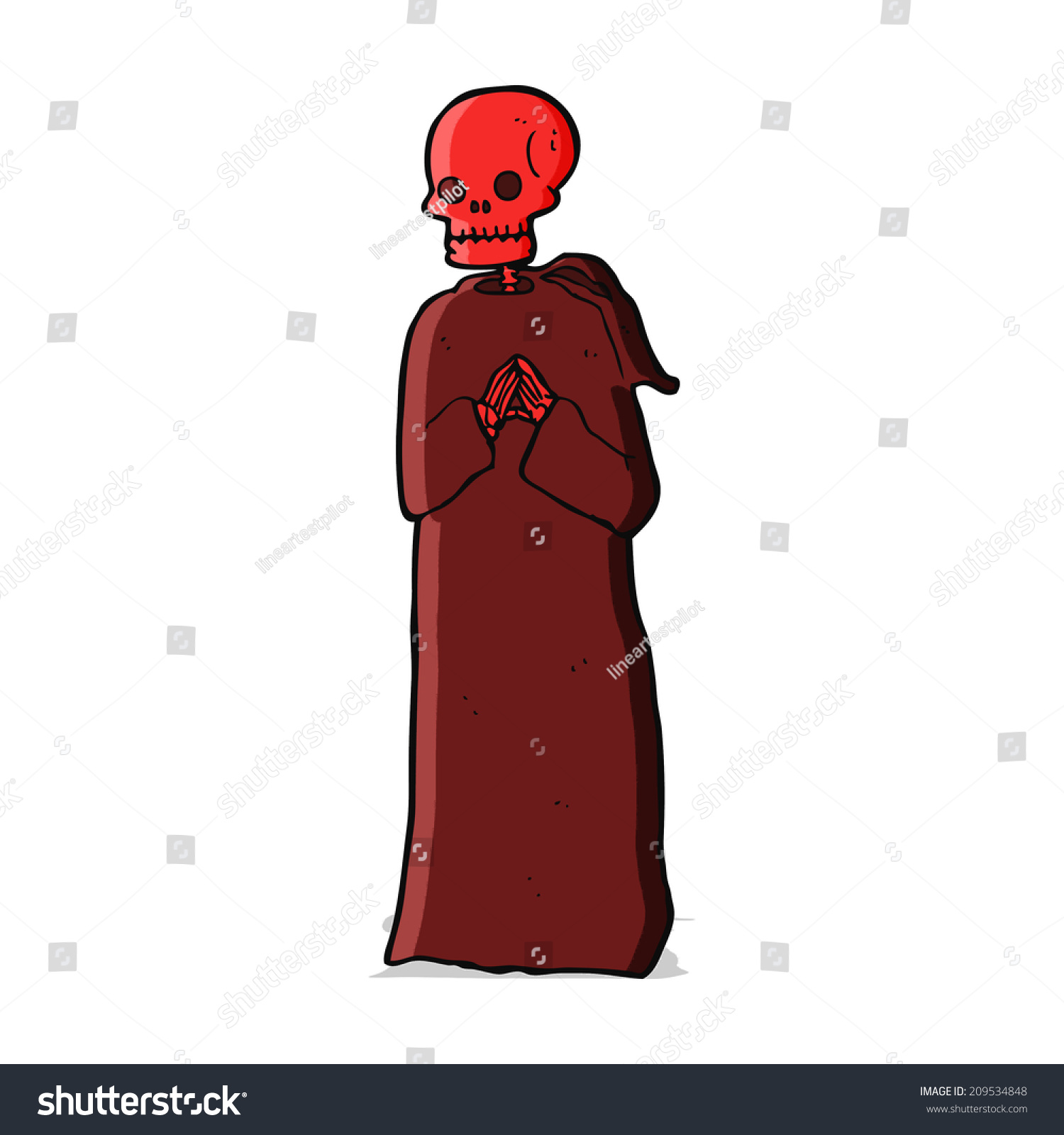 Cartoon Spooky Skeleton Stock Vector (Royalty Free) 209534848