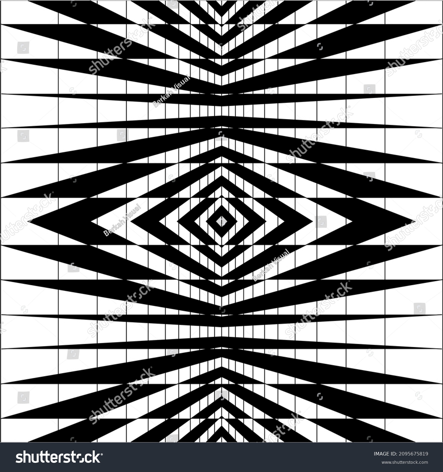 Blackwhite Optical Illusion Background Vector Illustration Stock Vector ...