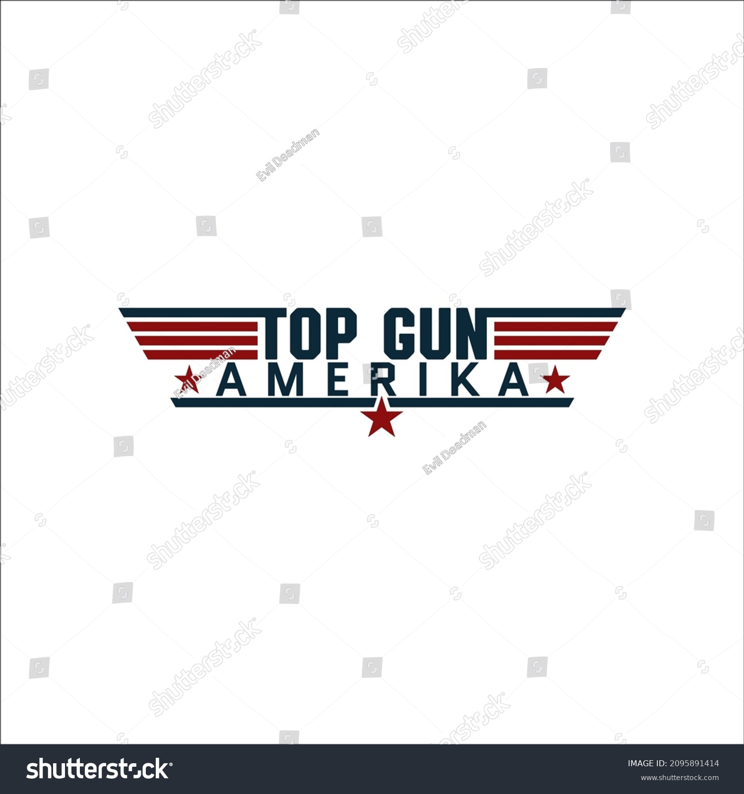 Desain Logo Amerika Top Gun Stock Vector (Royalty Free) 2095891414 ...