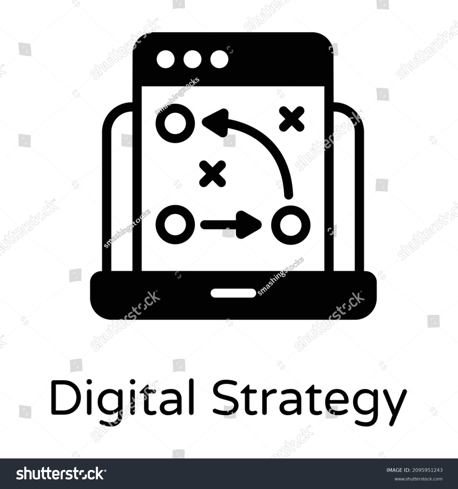 Digital Strategy Strategic Map Stock Vector Royalty Free 2095951243 Shutterstock