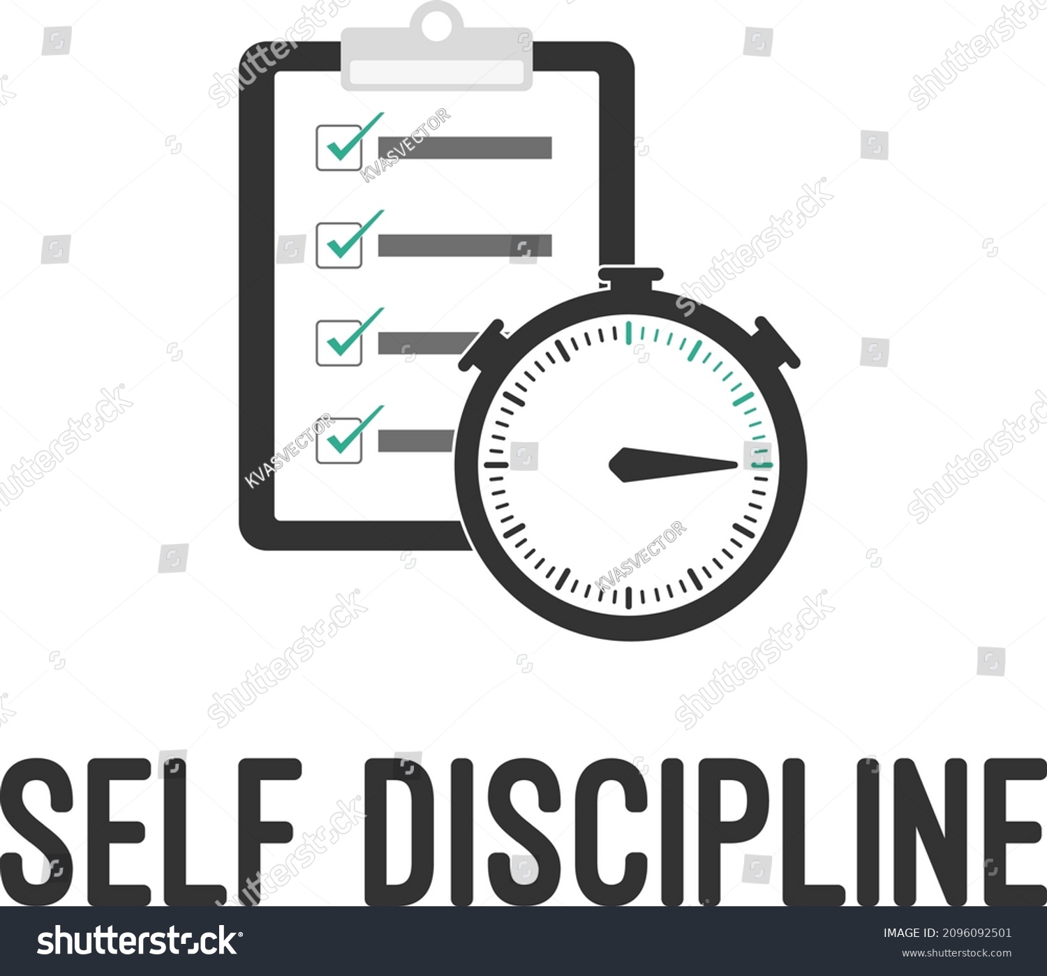 Discipline Icon Simple Element Illustration Discipline Stok Vektör ...