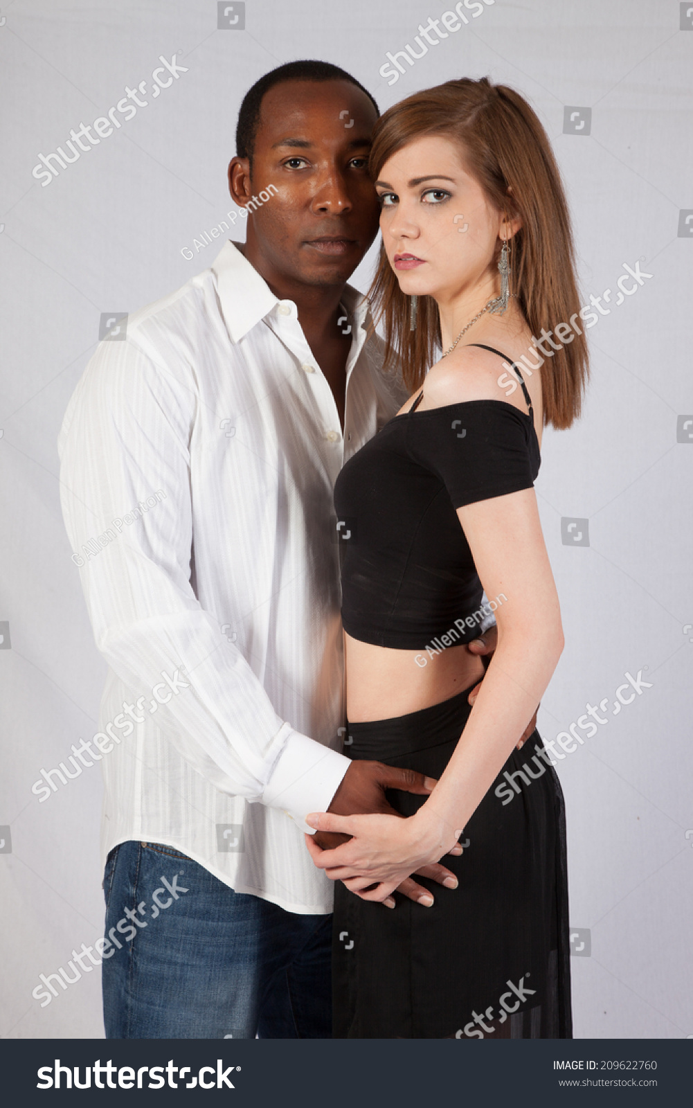 Racially Mixed Couple Black Man White