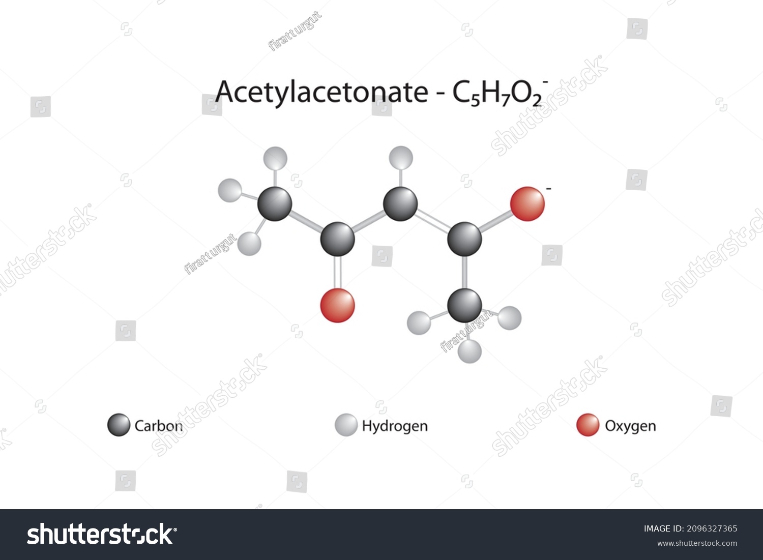 Molecular Formula Chemical Structure Acetylacetonate Stock Vector ...