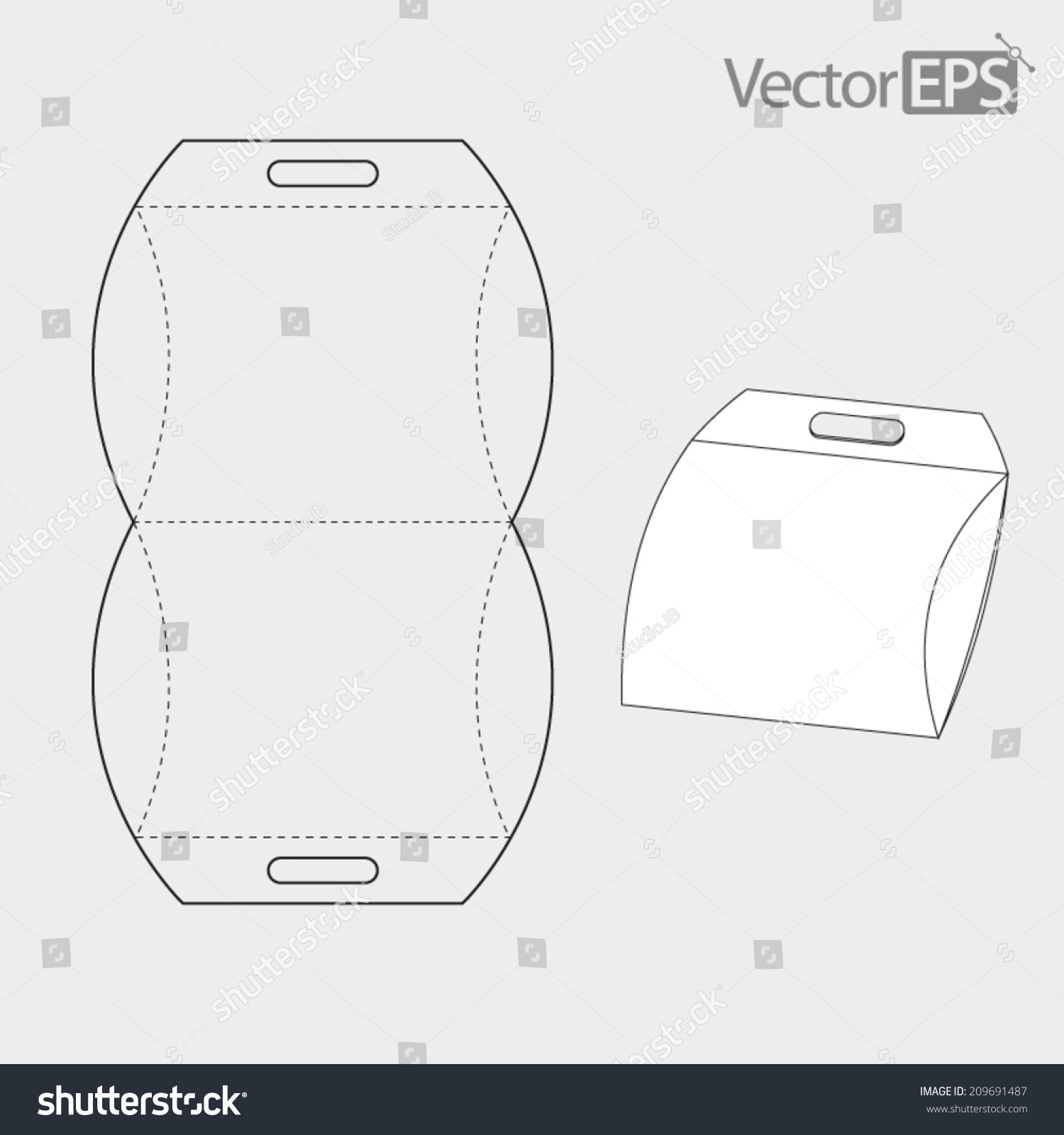 Pillow Pack Carrier Stock Vector (Royalty Free) 209691487 | Shutterstock