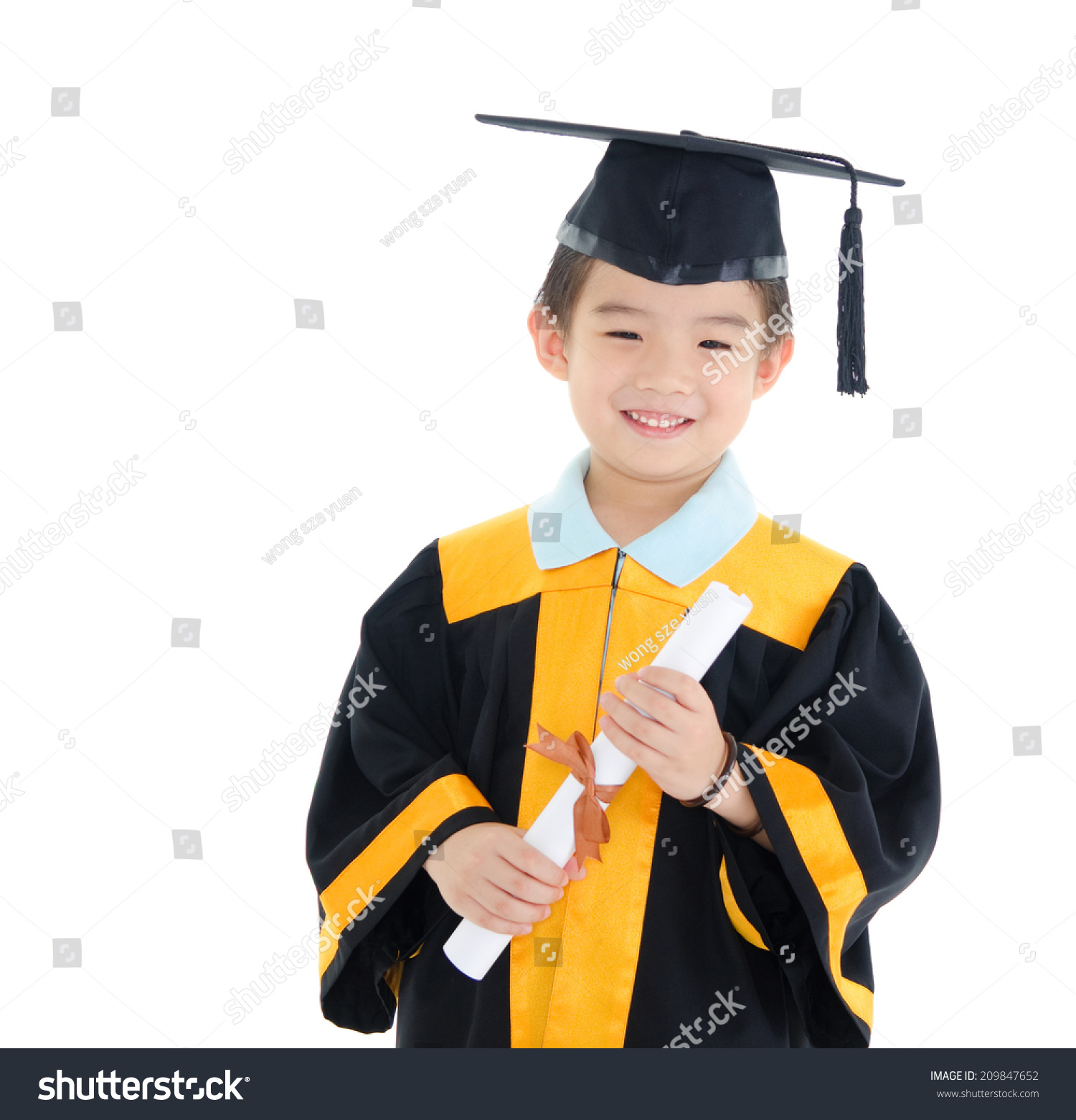 graduation gown and mortar board