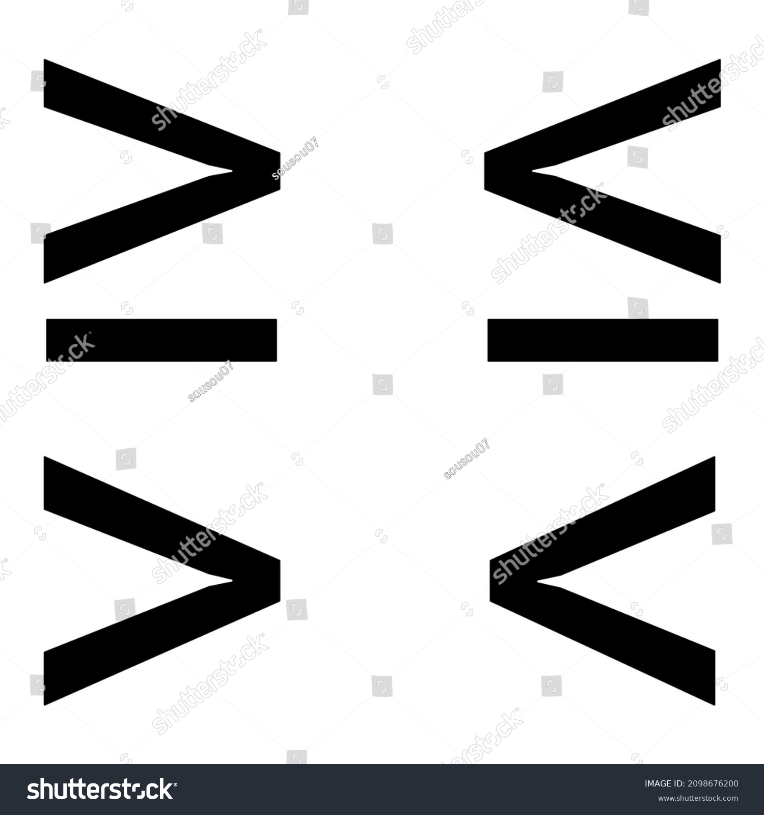 Less Than Greater Than Equal Symbol Stock Vector (Royalty Free ...