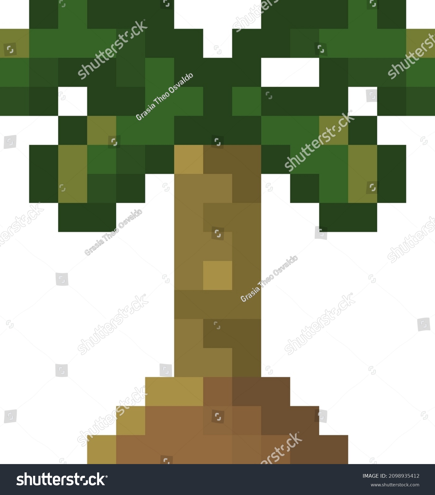 Tree Pixel Art 16x16 Pixel Stock Vector (Royalty Free) 2098935412 ...