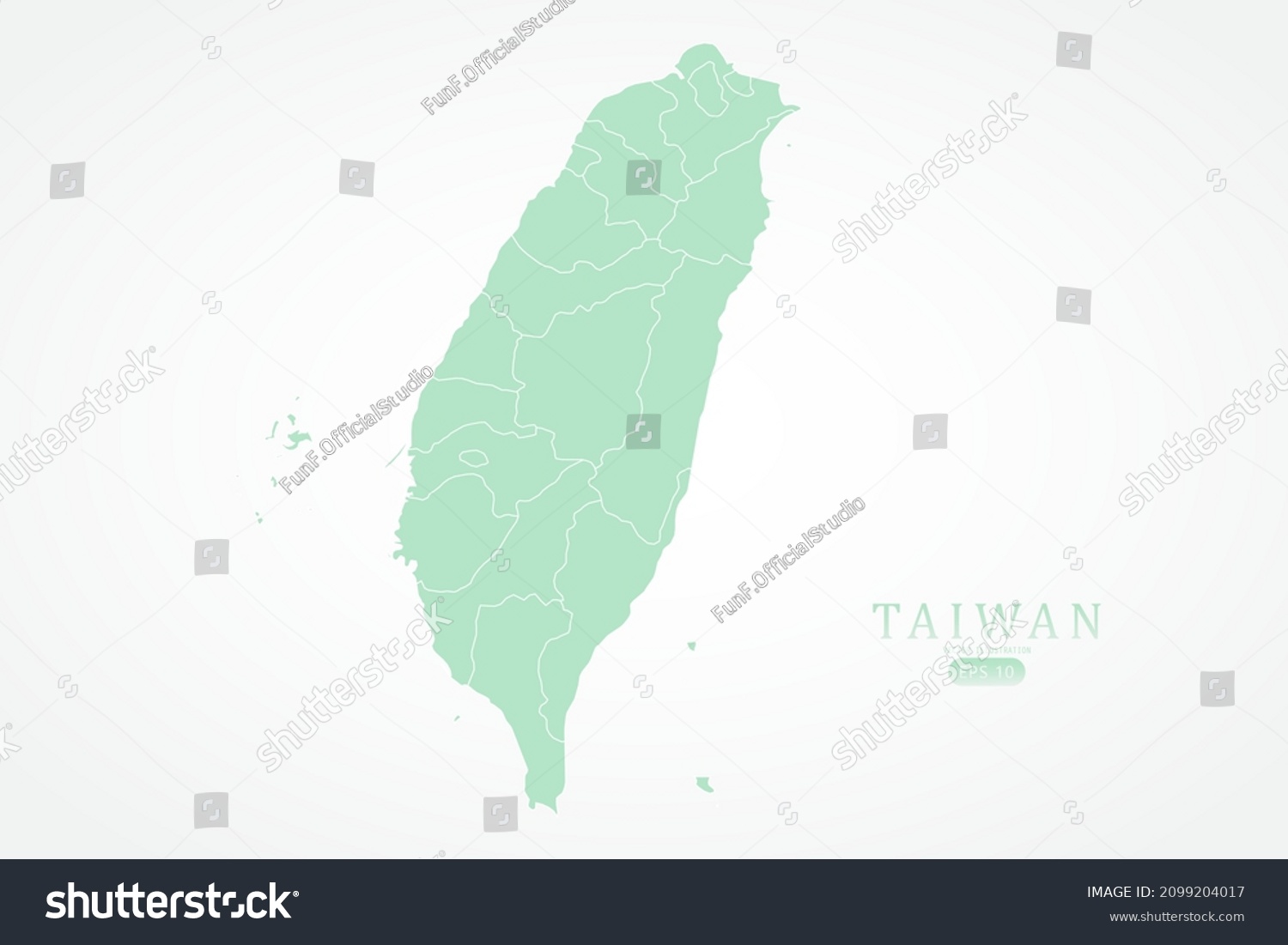 Taiwan Map World Map International Vector Stock Vector Royalty Free Stock Vector Taiwan Map World Map International Vector Template With High Detailed Including Green Color And 2099204017