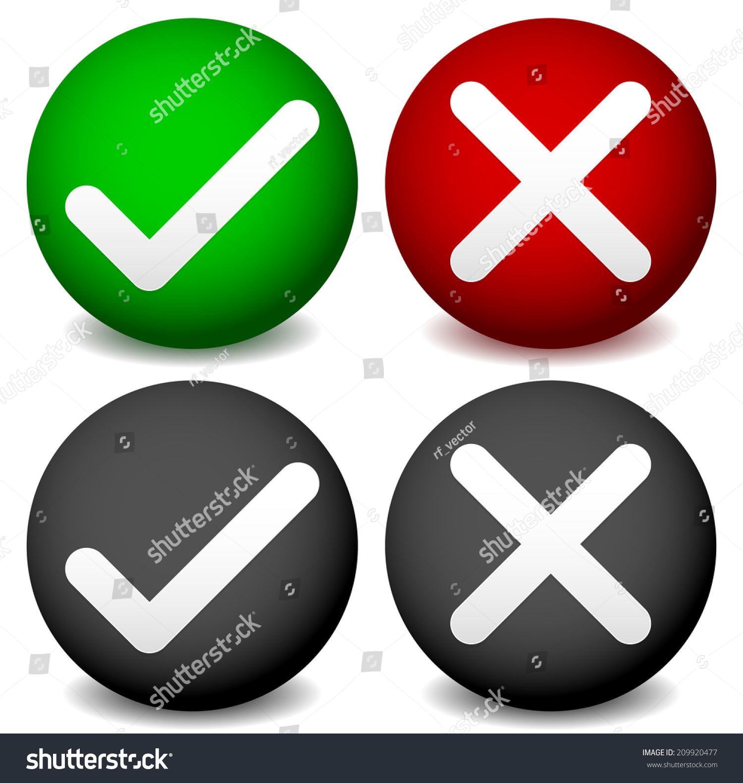 check-mark-cross-symbol-on-sphere-stock-vector-royalty-free-209920477-shutterstock