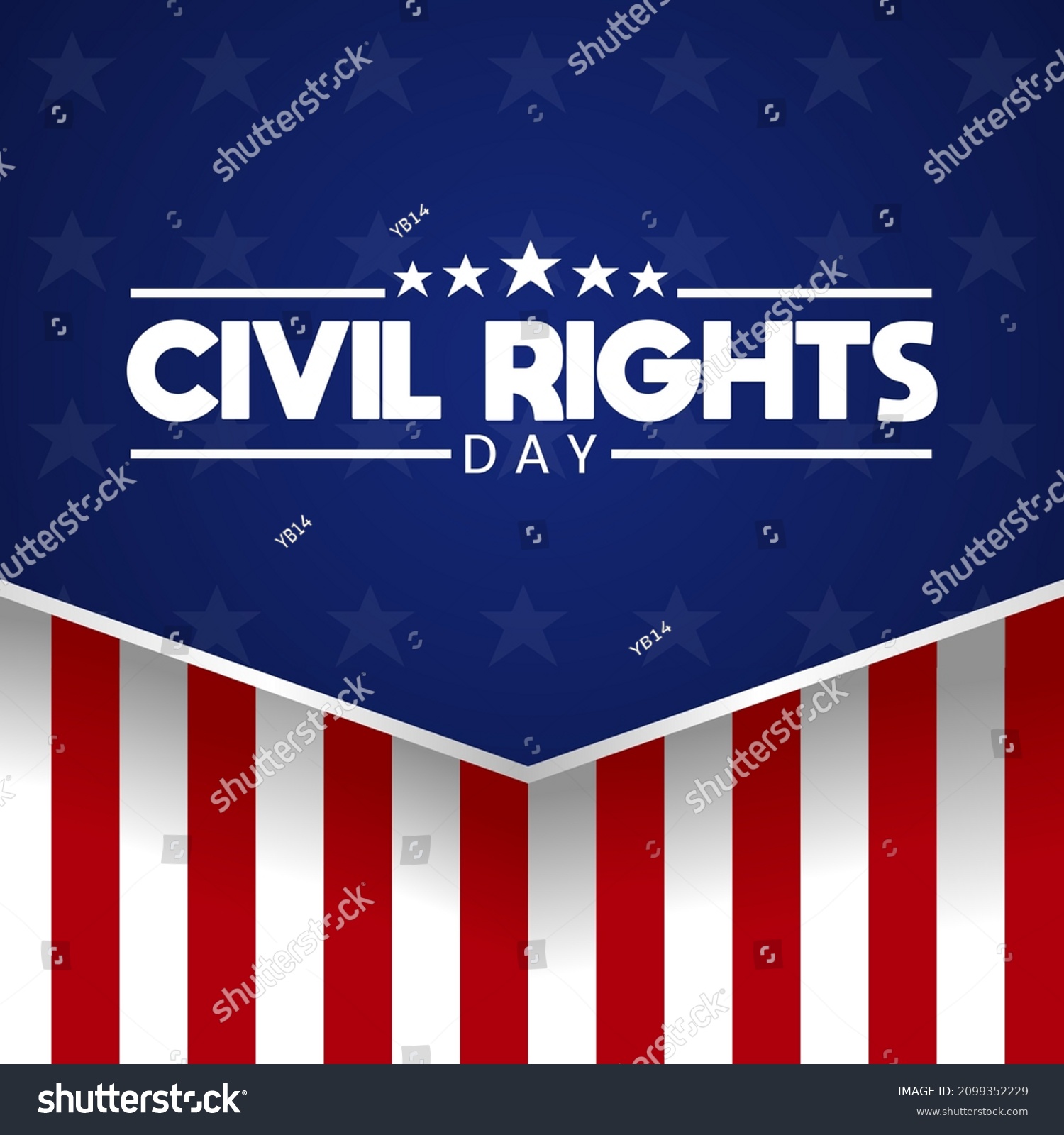 Civil Rights Day Theme Template Vector Stock Vector (Royalty Free