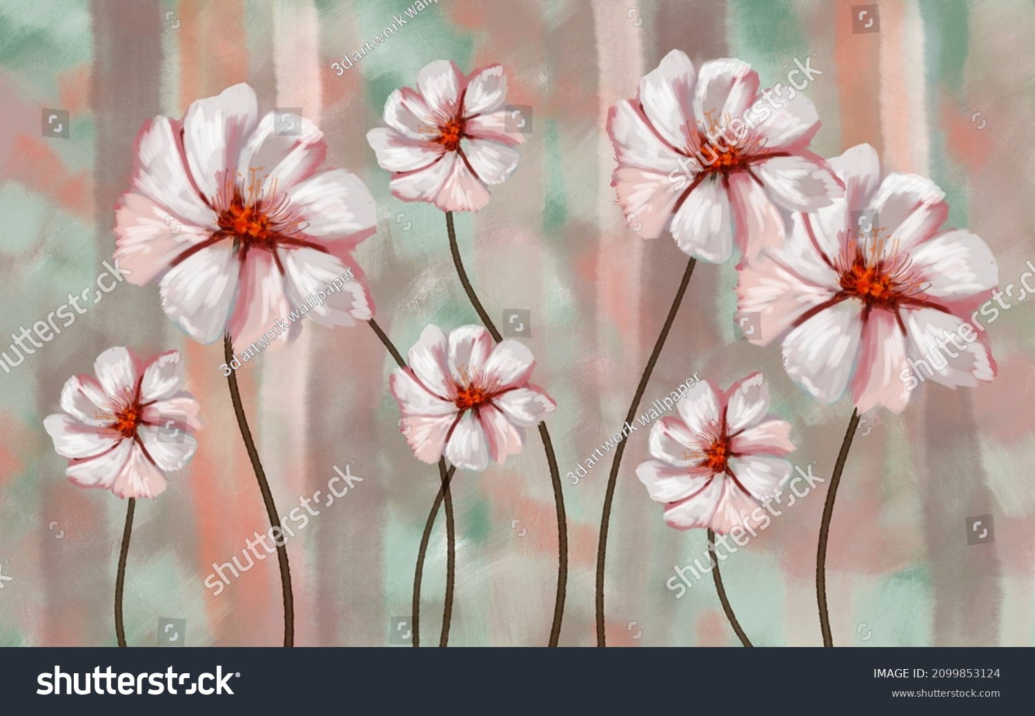 Art Drawing Flowers Wallpaper Rose Flowers Stock Illustration ...