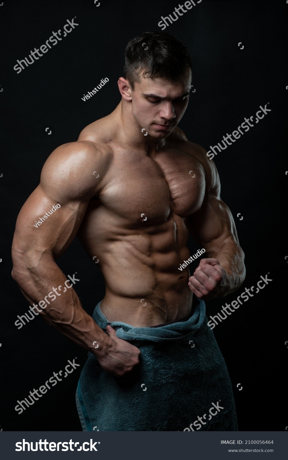 Fitness Male Model Studio Stock Photo Shutterstock