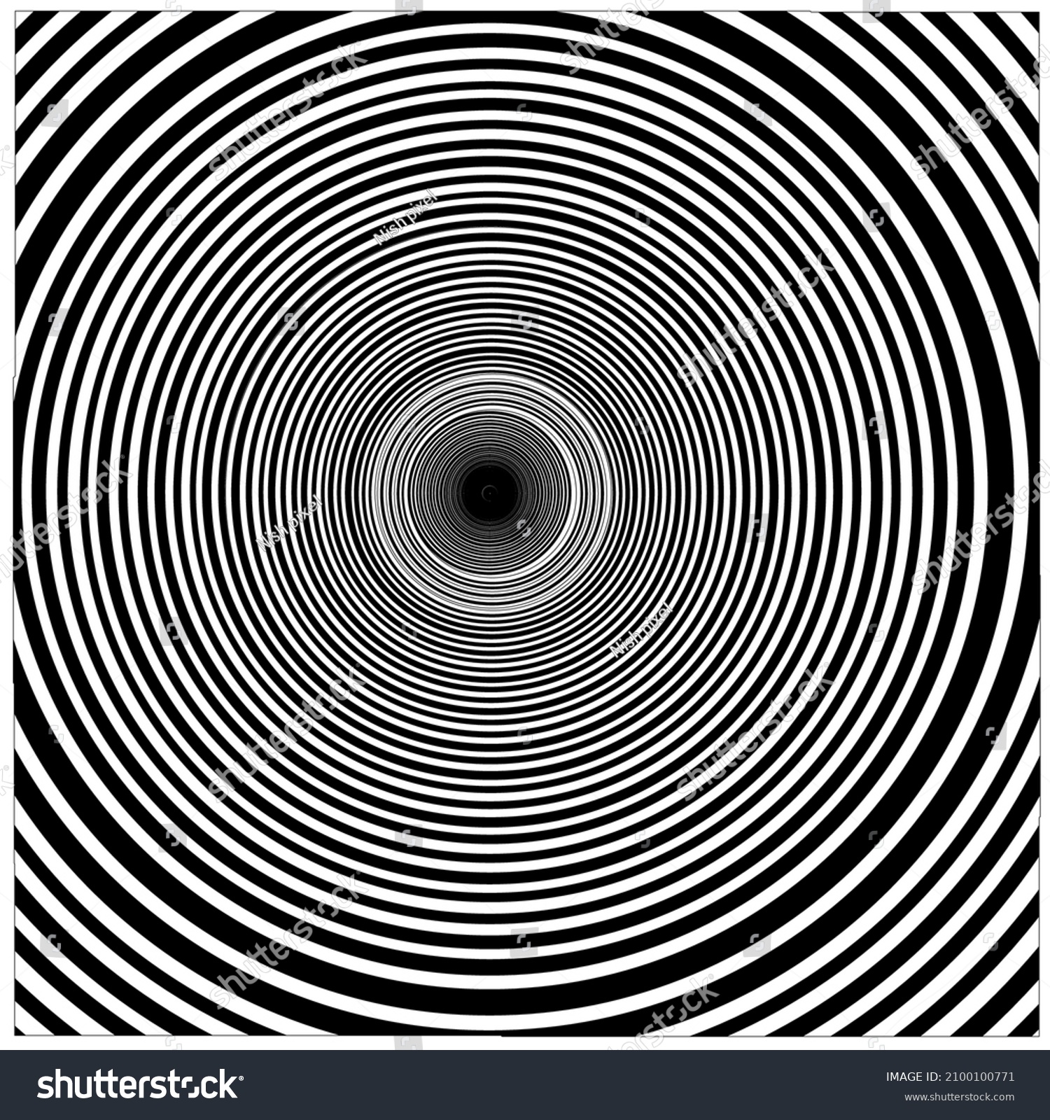 Black White Circle Art Stock Vector (Royalty Free) 2100100771 ...