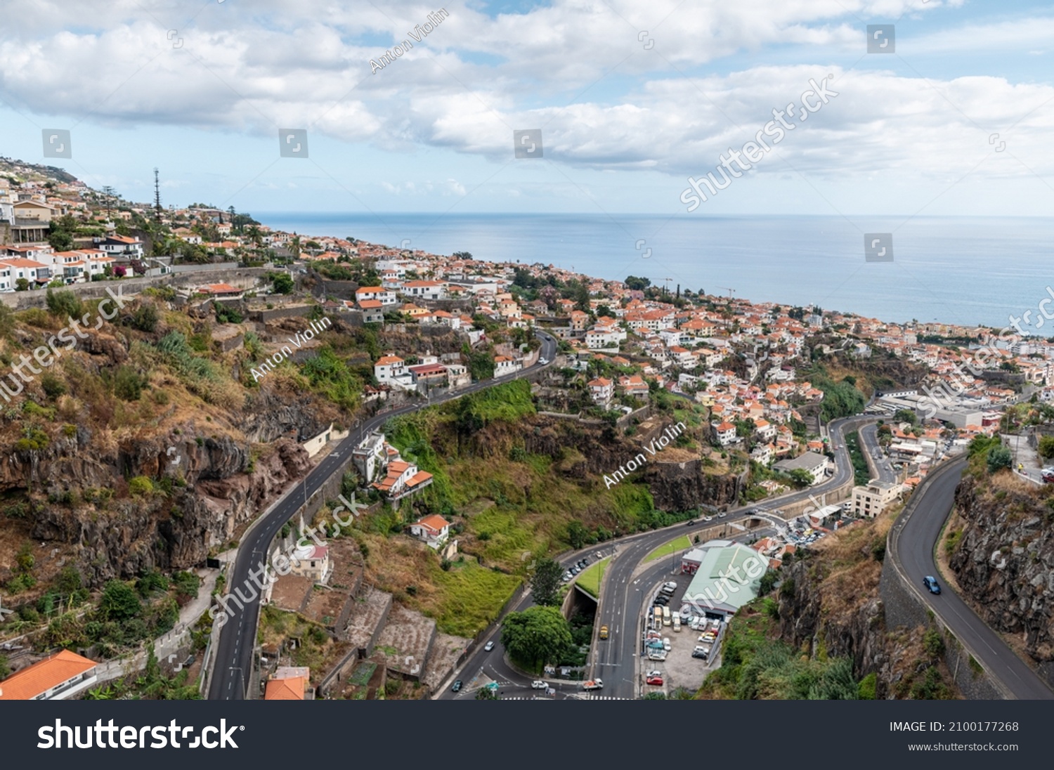 Funchal City Skyline Aerial View Stock Photo 2100177268 | Shutterstock