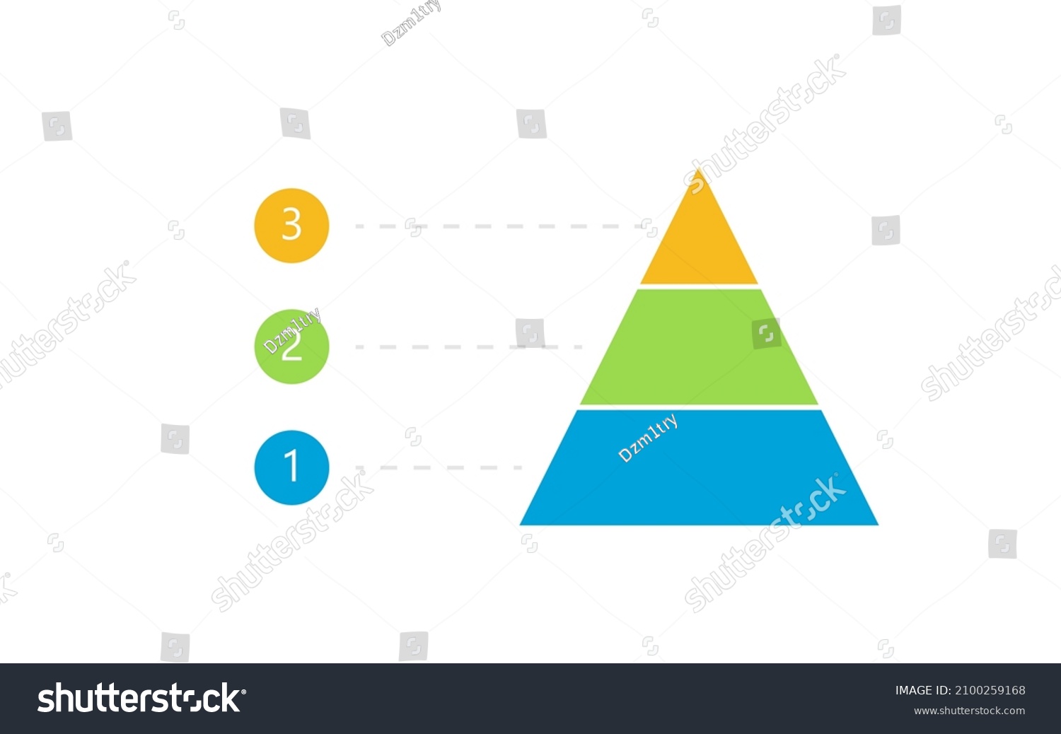 3 Level Pyramid Diagram Clipart Image Stock Vector (Royalty Free ...