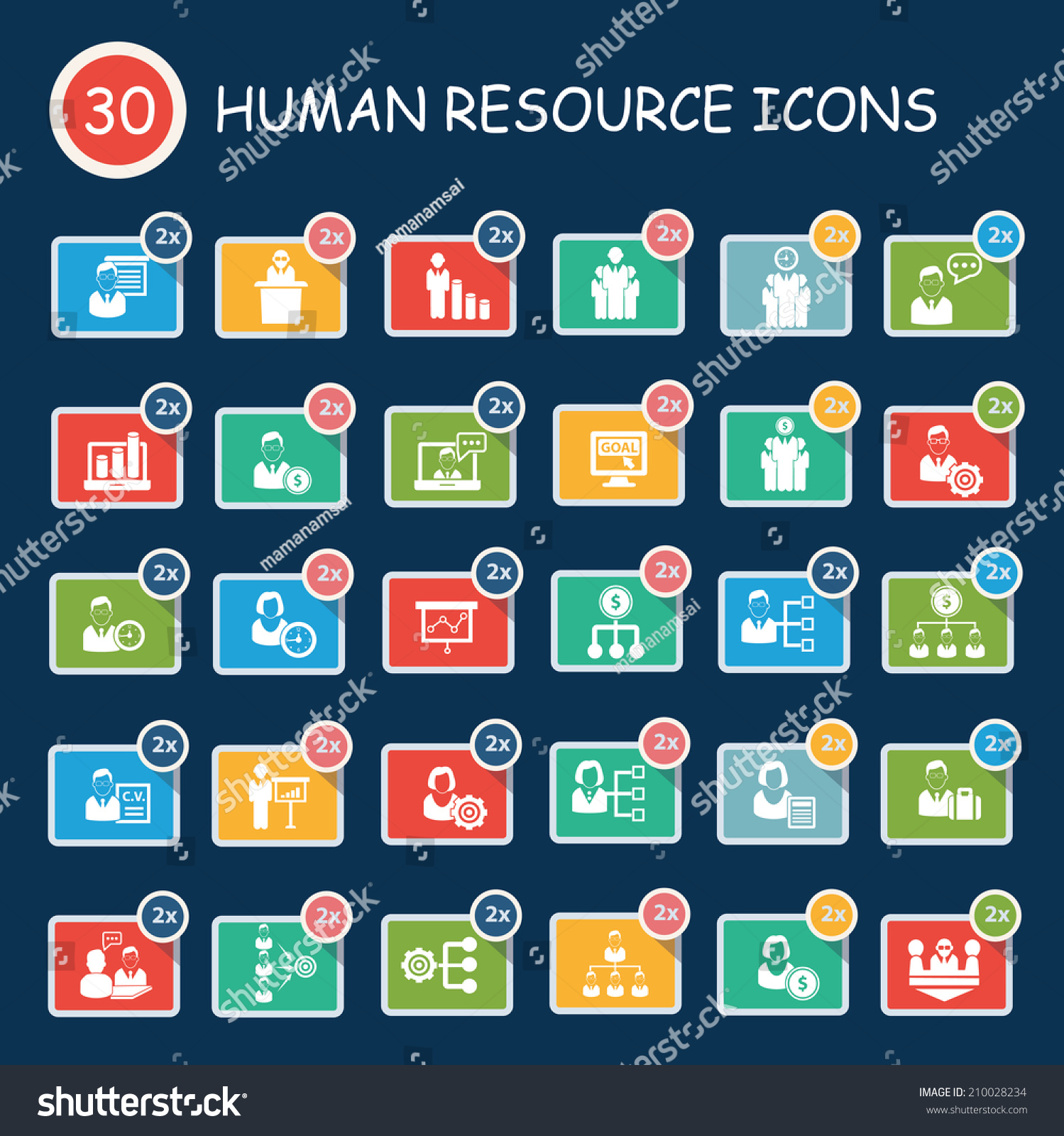 Human Resourcebusiness Man Iconsclean Vector Stock Vector Royalty Free