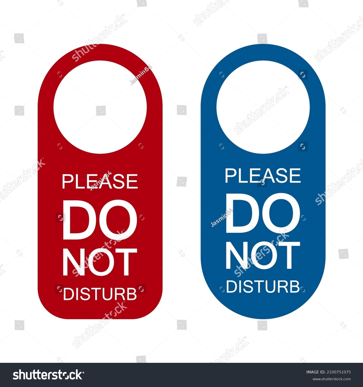 Do Not Disturb Hanger Warning Door Stock Vector (Royalty Free ...