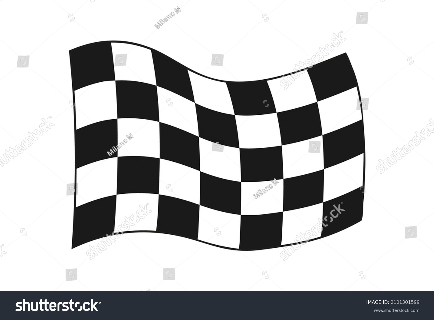 Wavy Checkered Race Flag Icon Stock Vector Royalty Free 2101301599 Shutterstock 0259