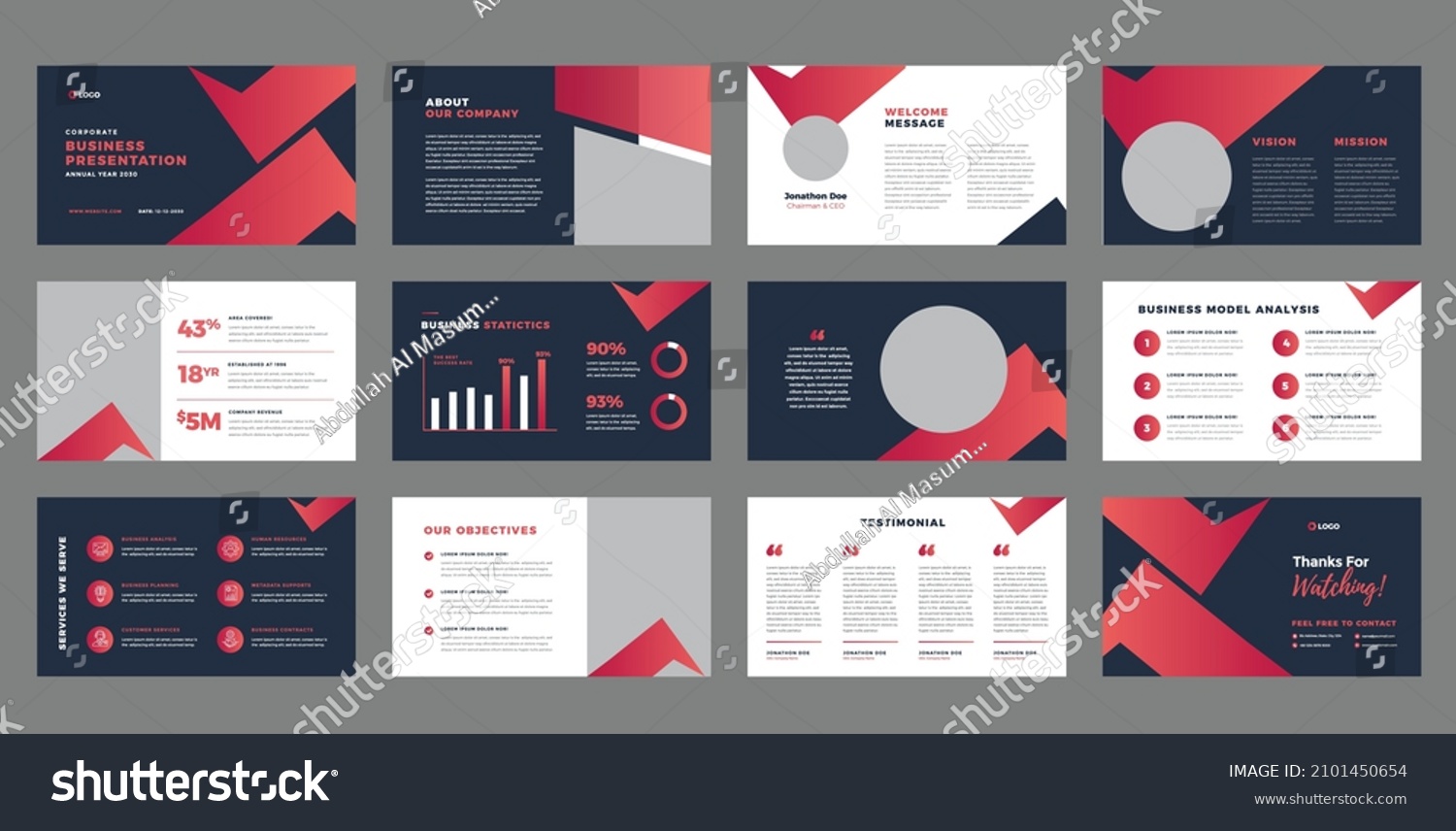 Business Presentation Brochure Guide Design Pitch Stock Vector (Royalty ...