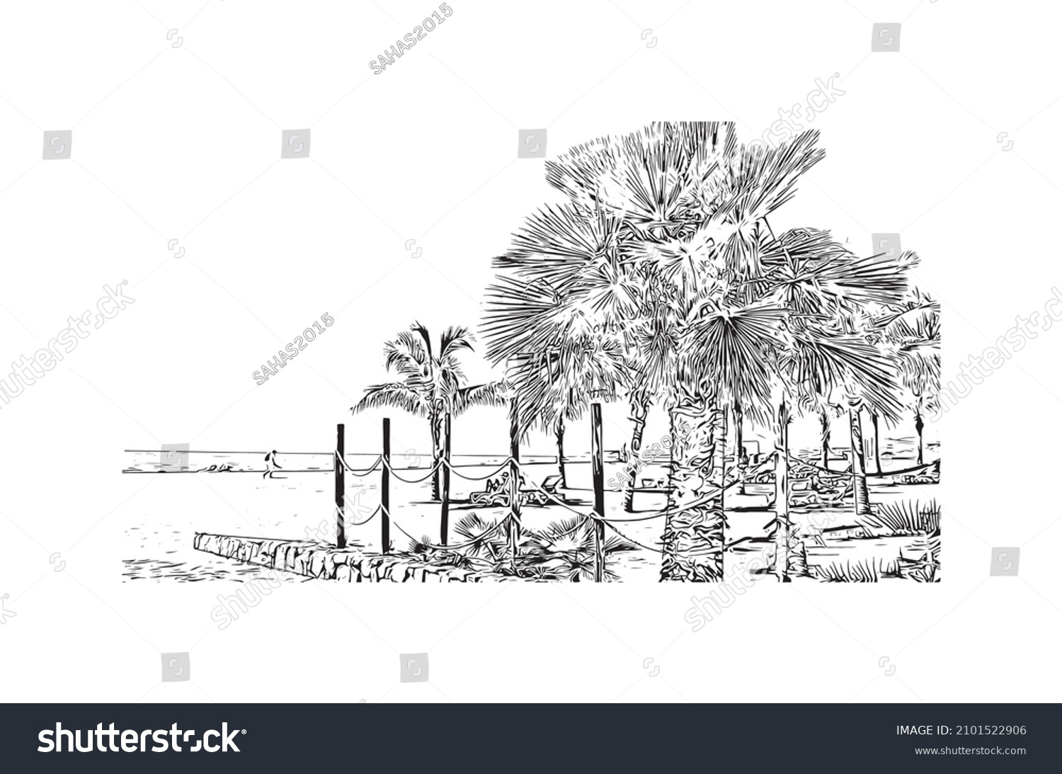 Building View Landmark Cabo San Lucas Stock Vector (Royalty Free ...