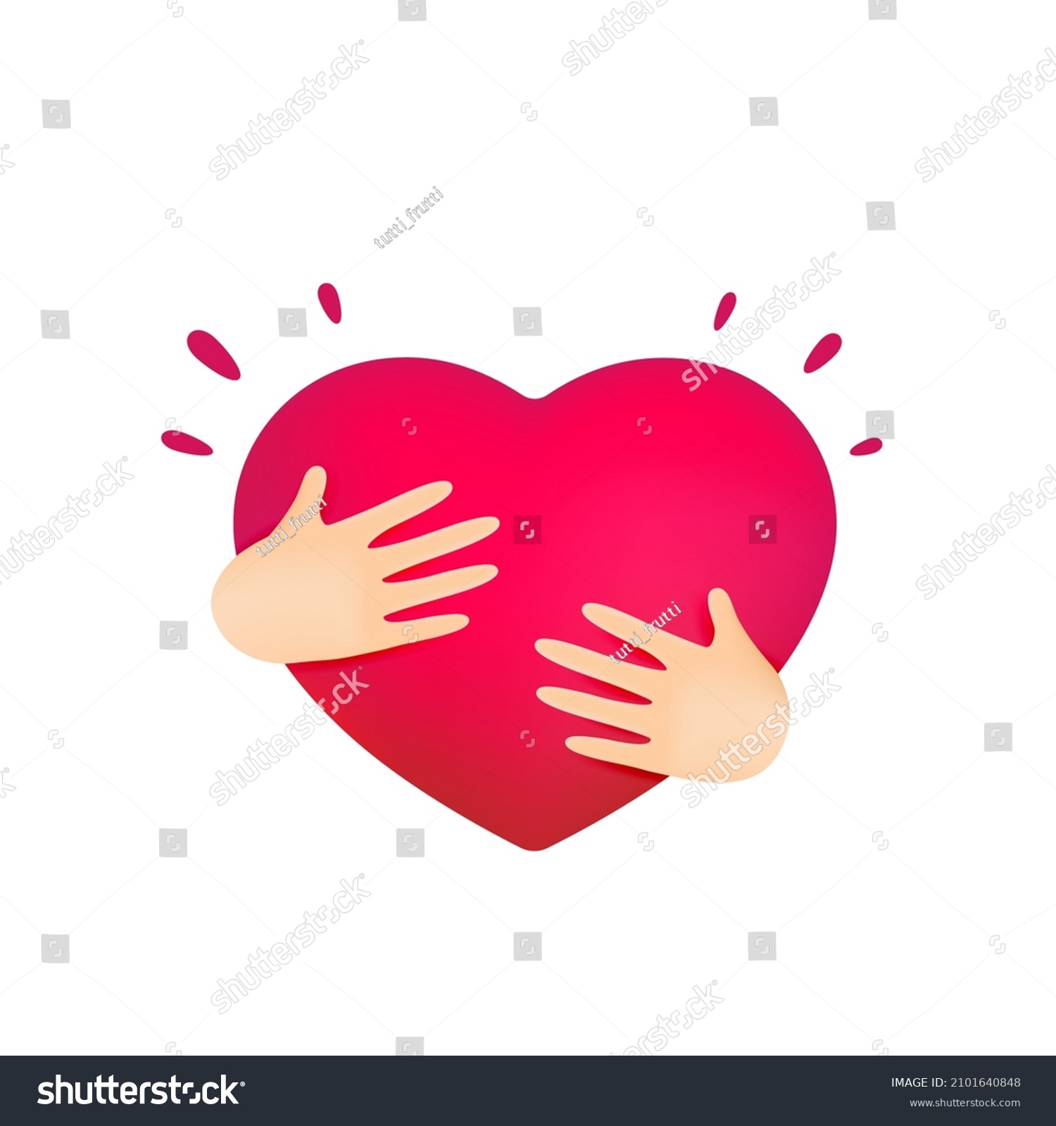 Hands Heart Shape Illustration Stock Vector Royalty Free 2101640848