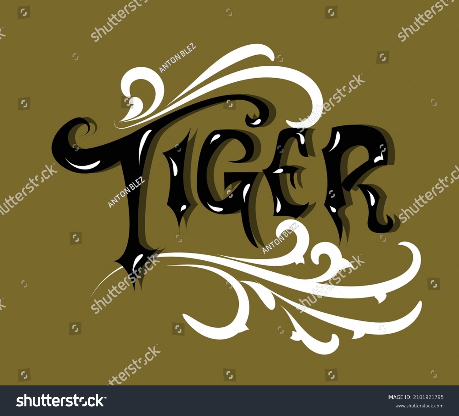 hand-lettering-word-tiger-stock-vector-royalty-free-2101921795