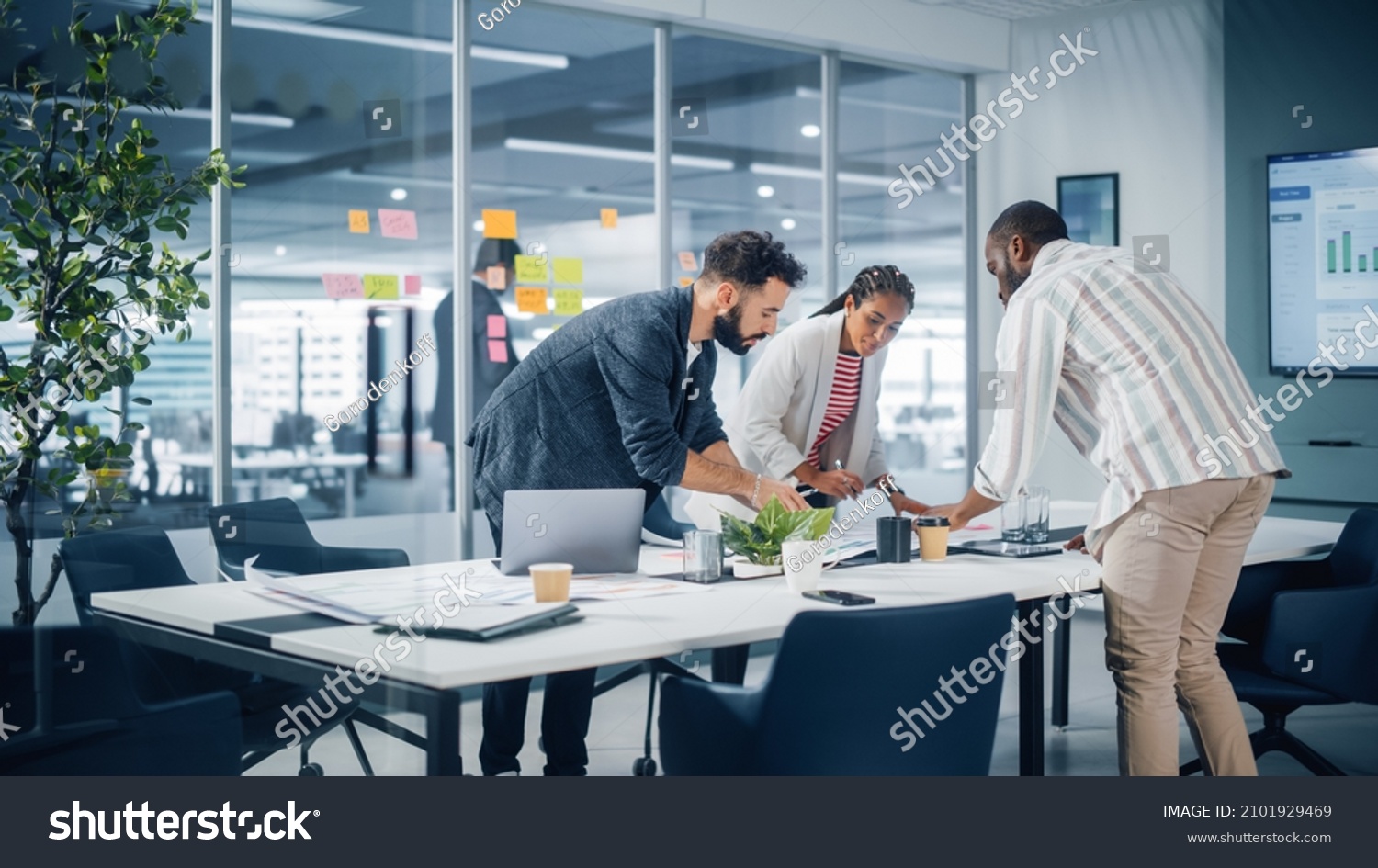 Diverse Team Professional Businesspeople Meeting Office Stock Photo ...