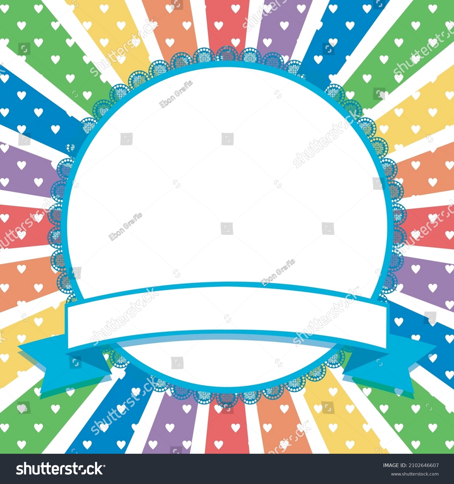 Cute Rainbow Pattern Frame Wallpaper Stock Vector (Royalty Free ...