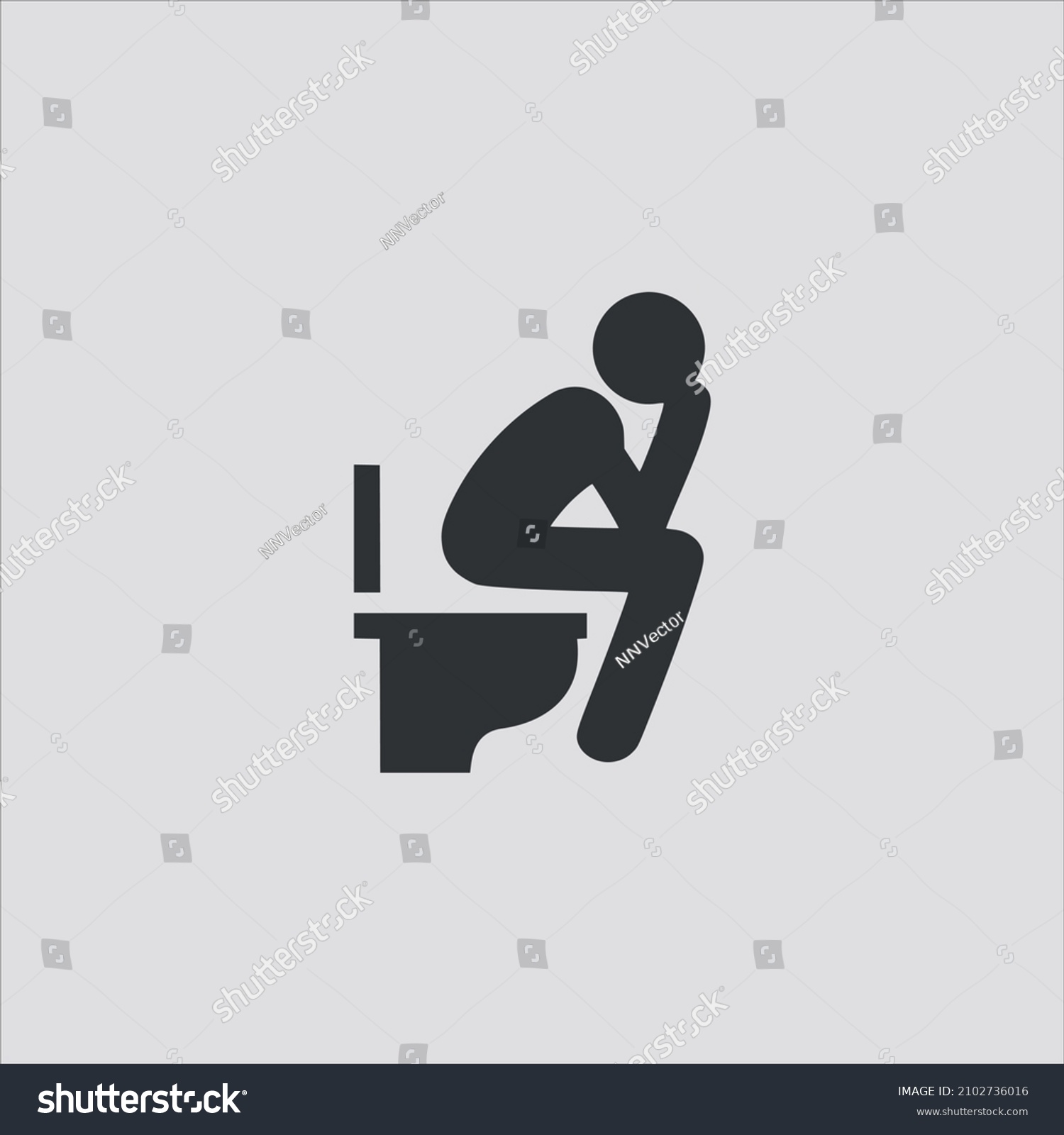 Man Toilet Icon Vector Iconeditable Strokelinear Stock Vector (royalty 