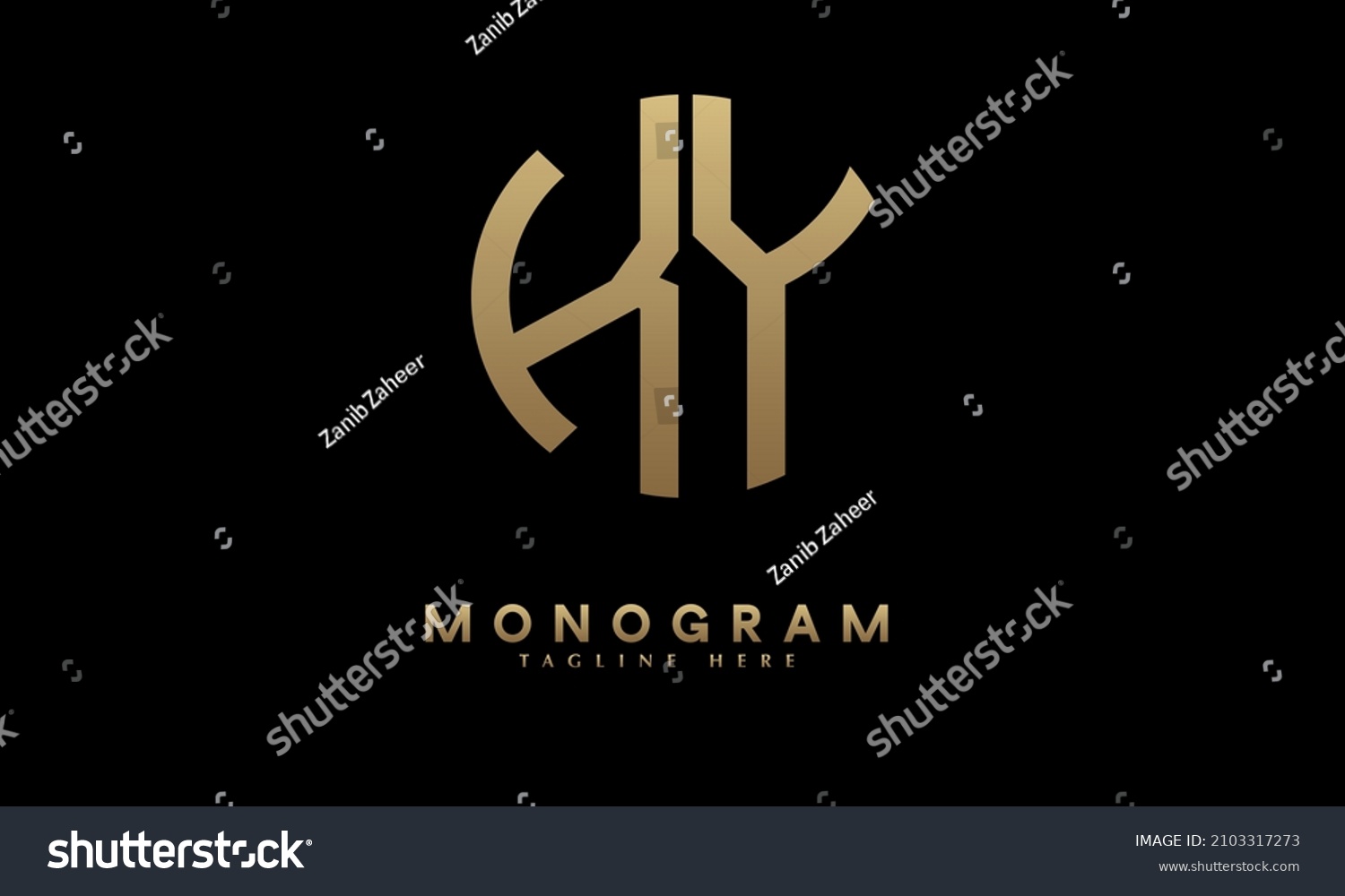 Alphabet Ky Yk Illustration Monogram Vector 库存矢量图（免版税）2103317273 Shutterstock