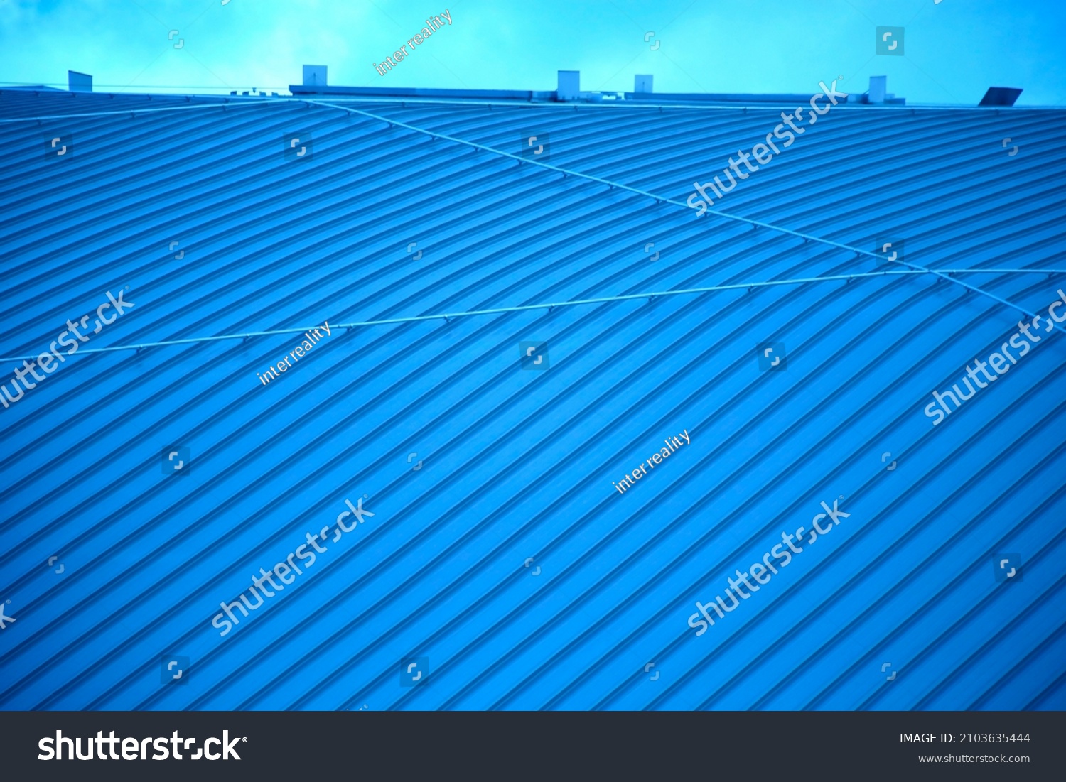 Abstract Architecture Modern Building Corrugated Metal Stock Photo