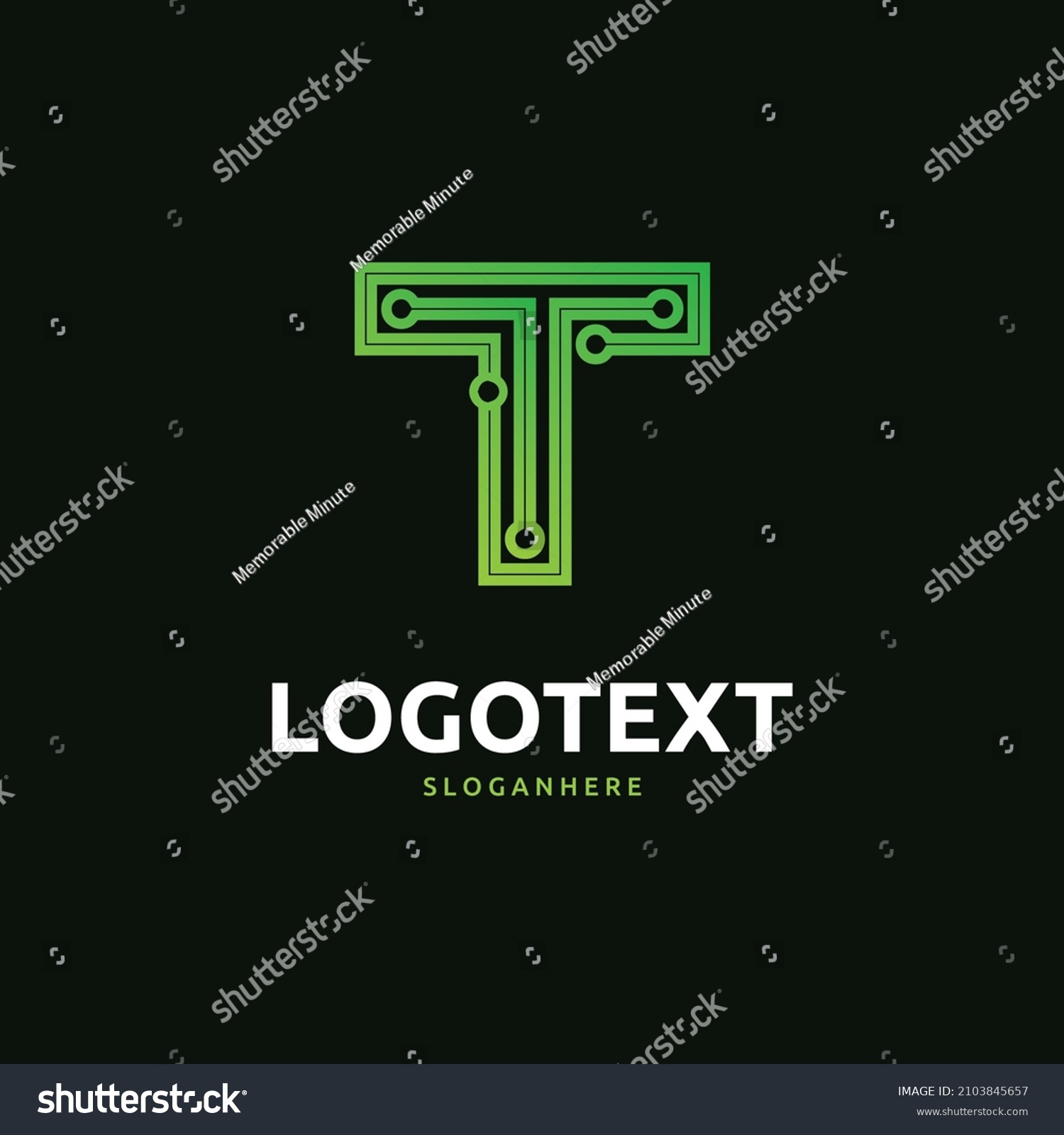 T Letter Logo T Circuit Logo Stock Vector Royalty Free 2103845657 Shutterstock 3205