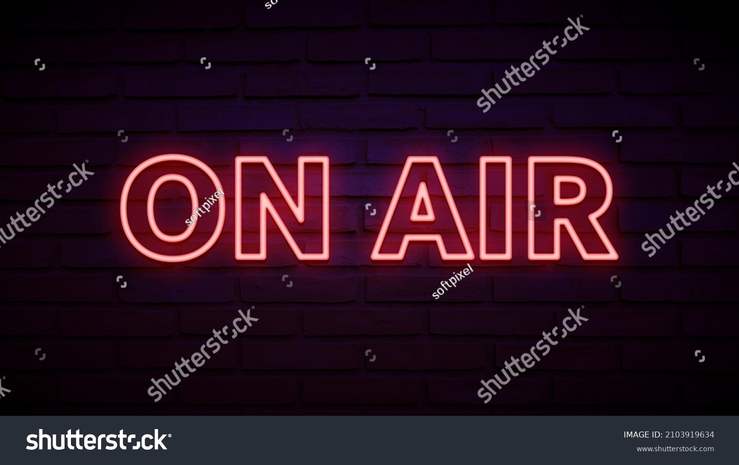 Red Neon On Air Text On Stock Illustration 2103919634 | Shutterstock