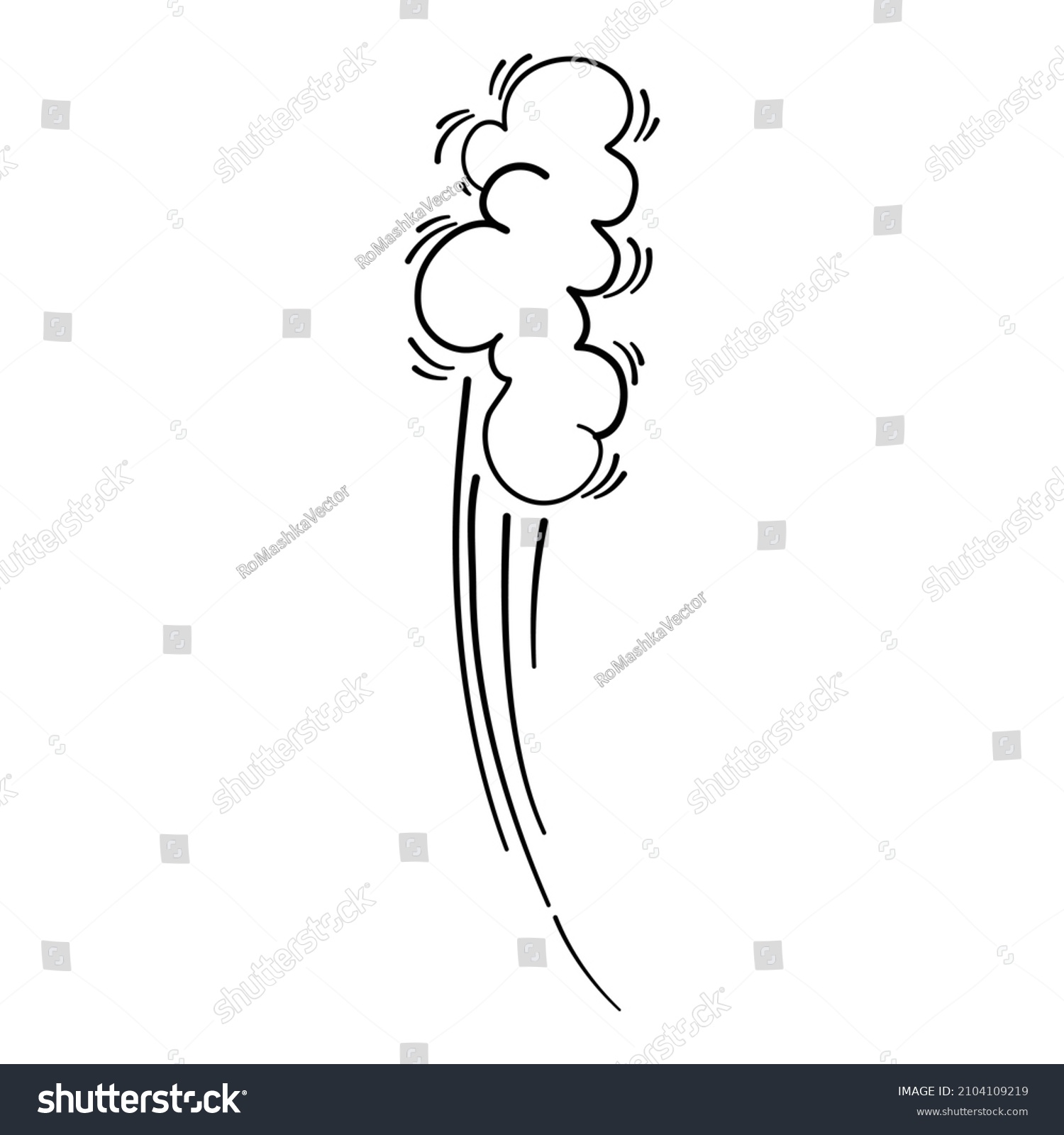 Speed Cloud Motion Effect Cartoon Comic Stock Vector (Royalty Free ...