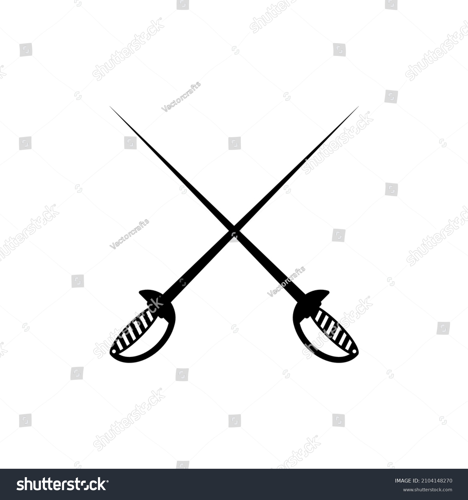 Fencing Sword Icon Design Template Vector Stock Vector (Royalty Free ...