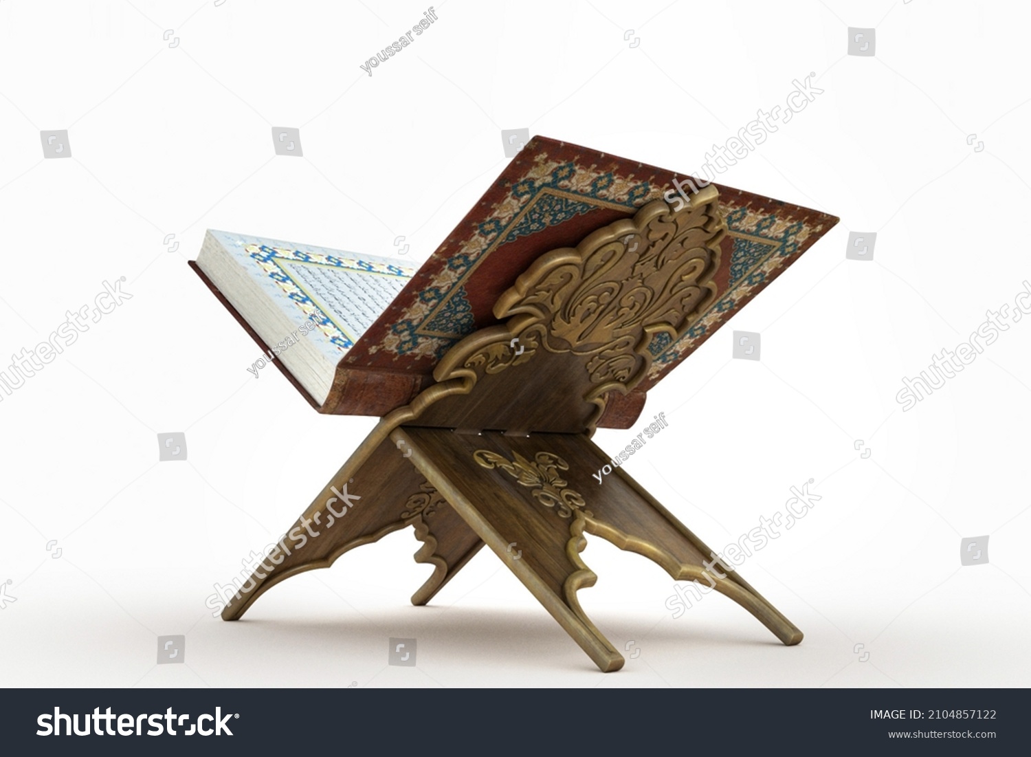 Islamic Quran Support 3d Render Stock Illustration 2104857122 ...