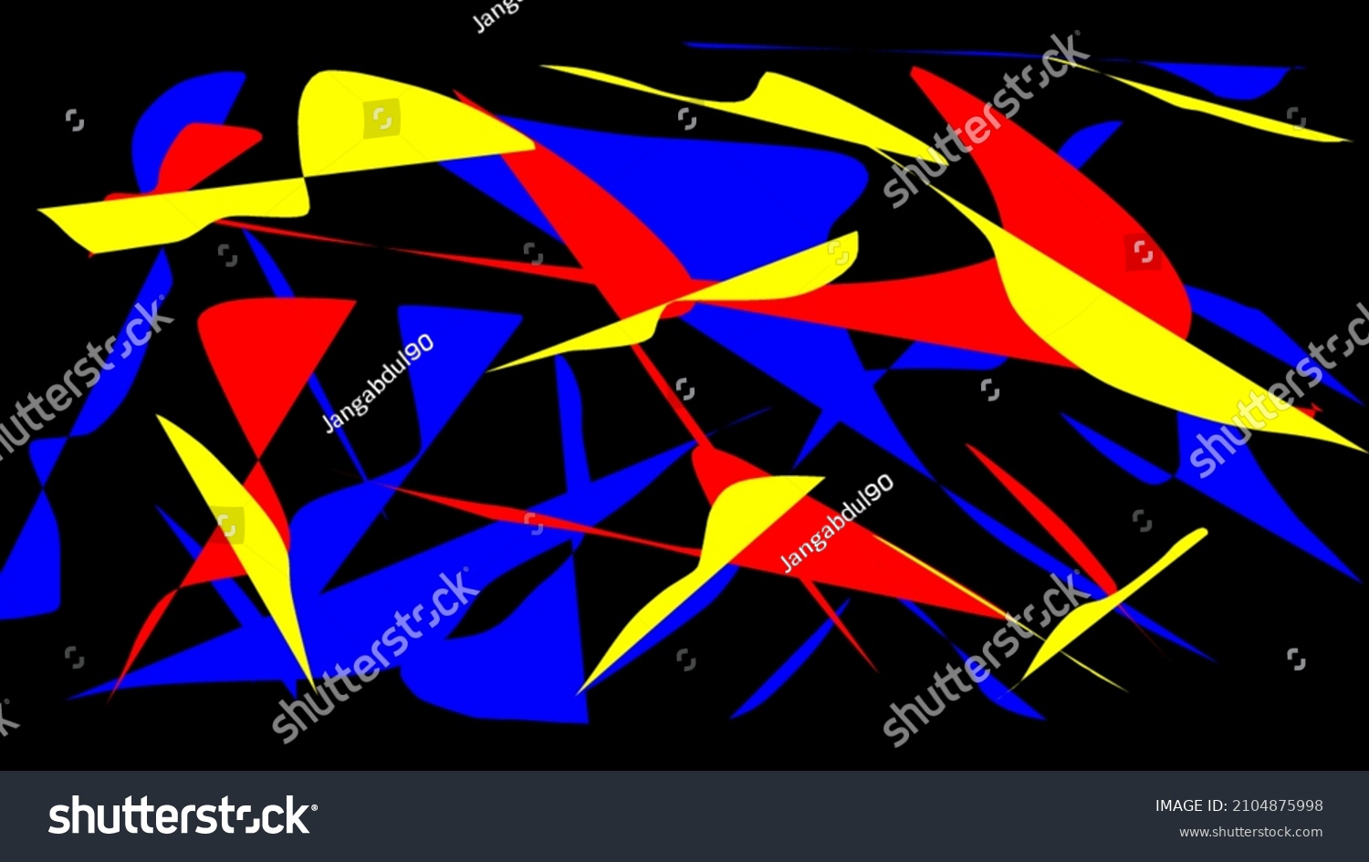 Yellow Red Green Color Drawing Illustration Stock Illustration