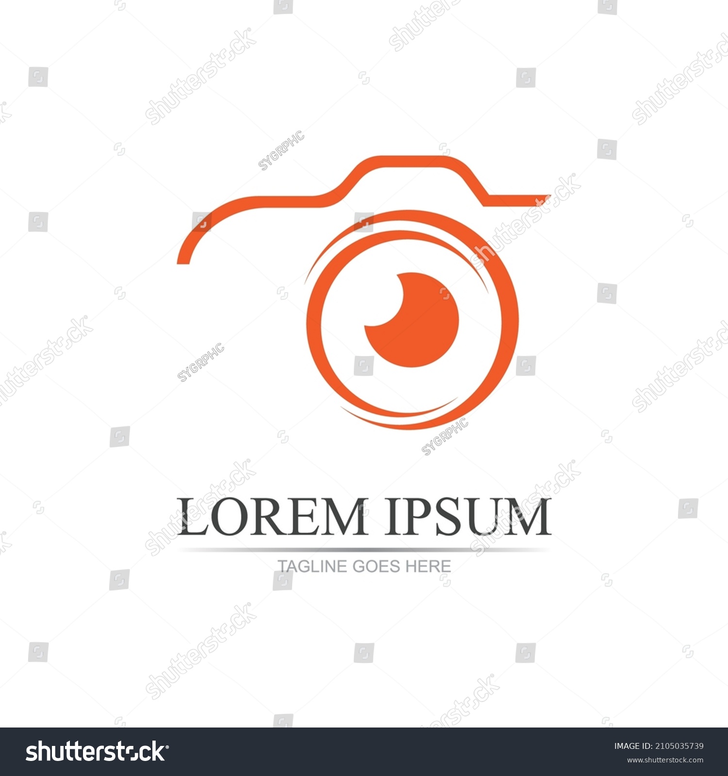 Minimalist Simple Modern Camera Photography Logo Stock Vector (Royalty ...