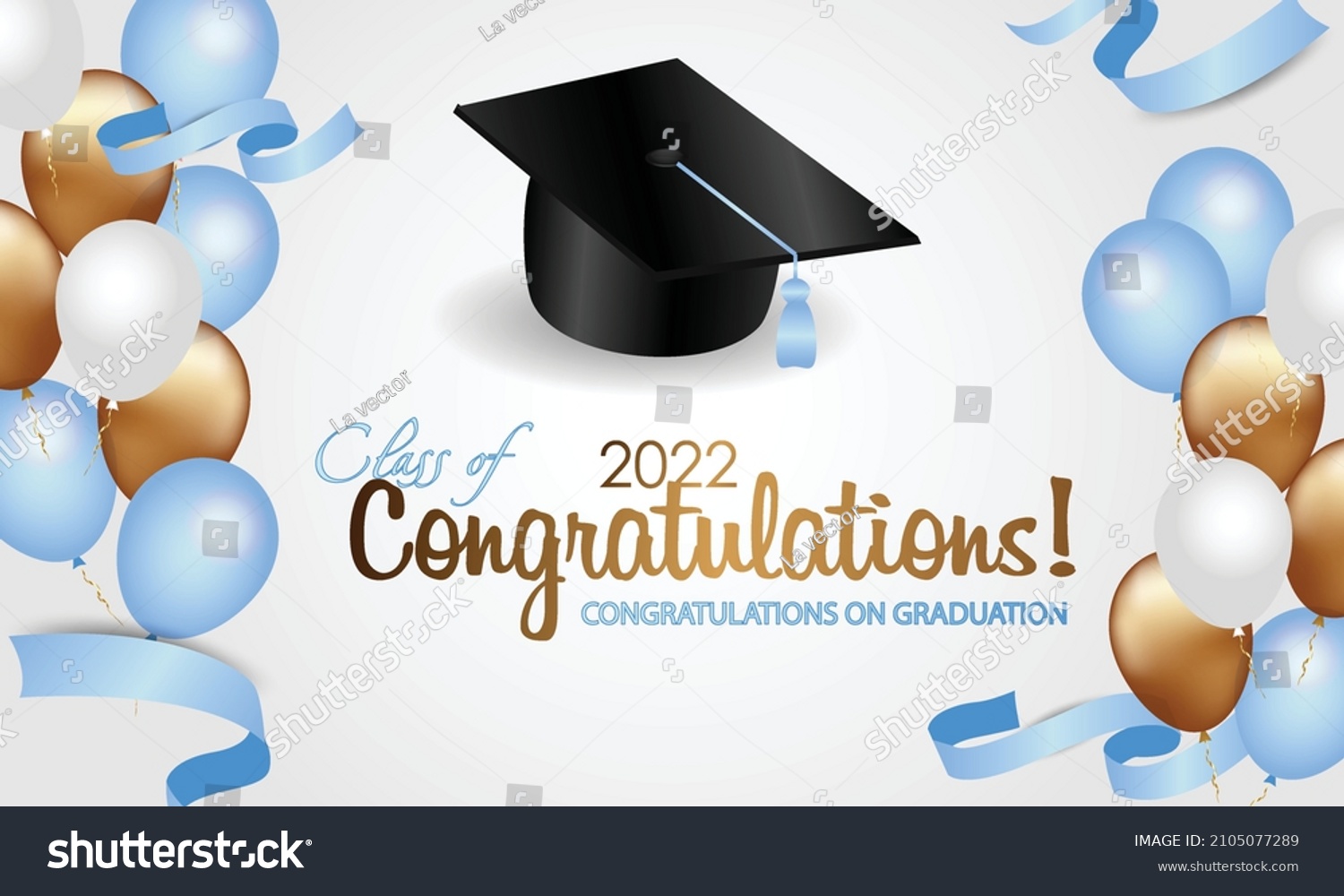 Congratulations On Your Graduation Class 2022 Stock Vector (Royalty ...