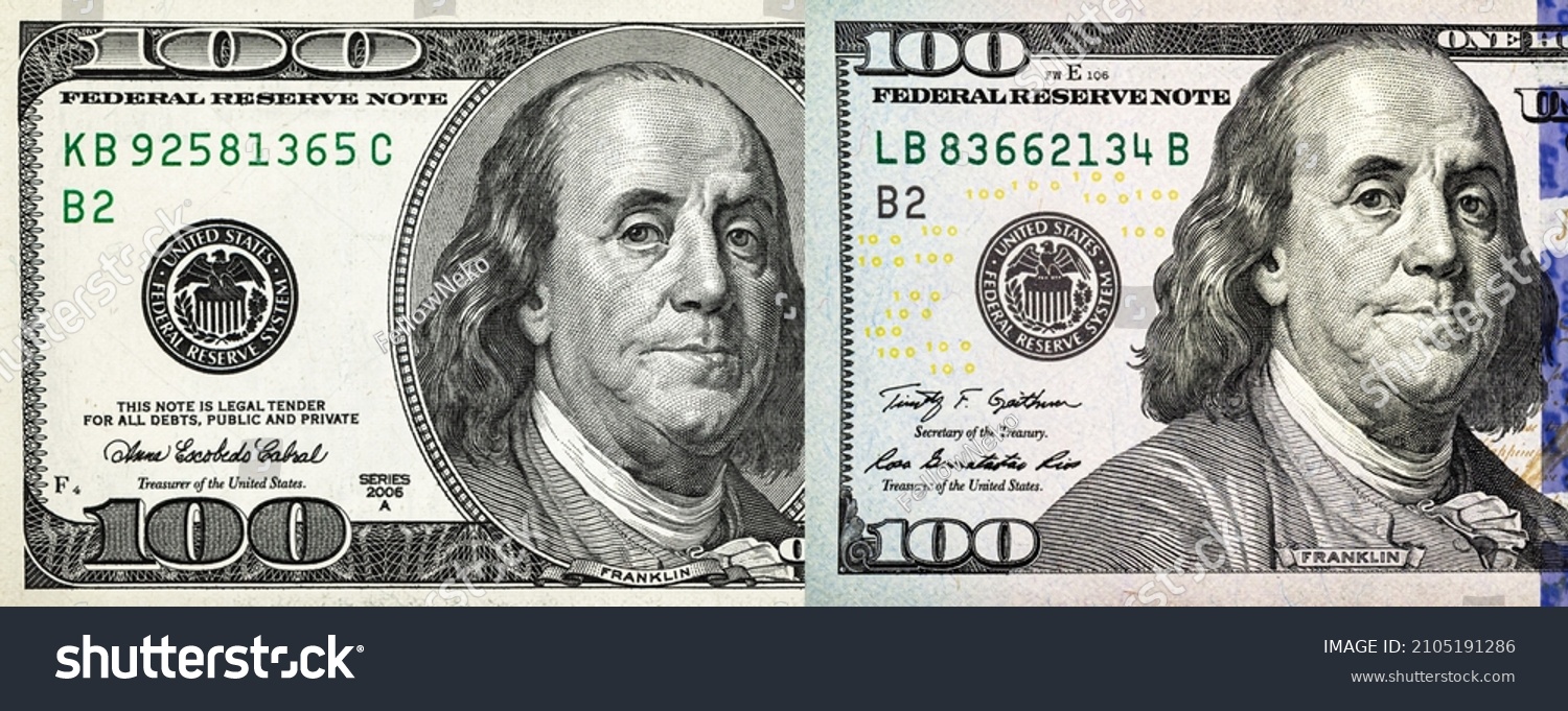 Old New Design 100 Dollar Bill Stock Photo 2105191286 | Shutterstock